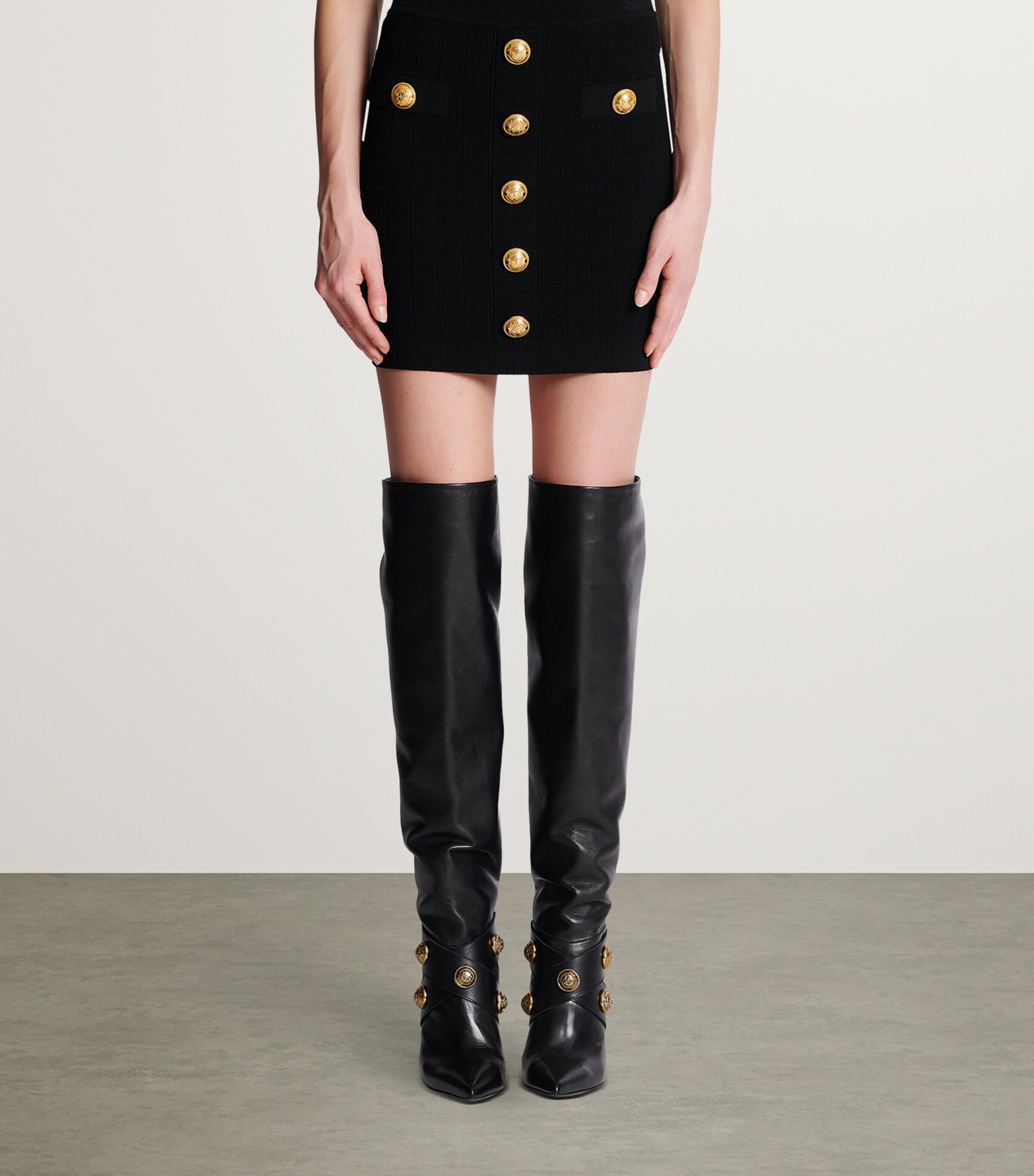 Balmain Knitted Mini Skirt | Harrods UK