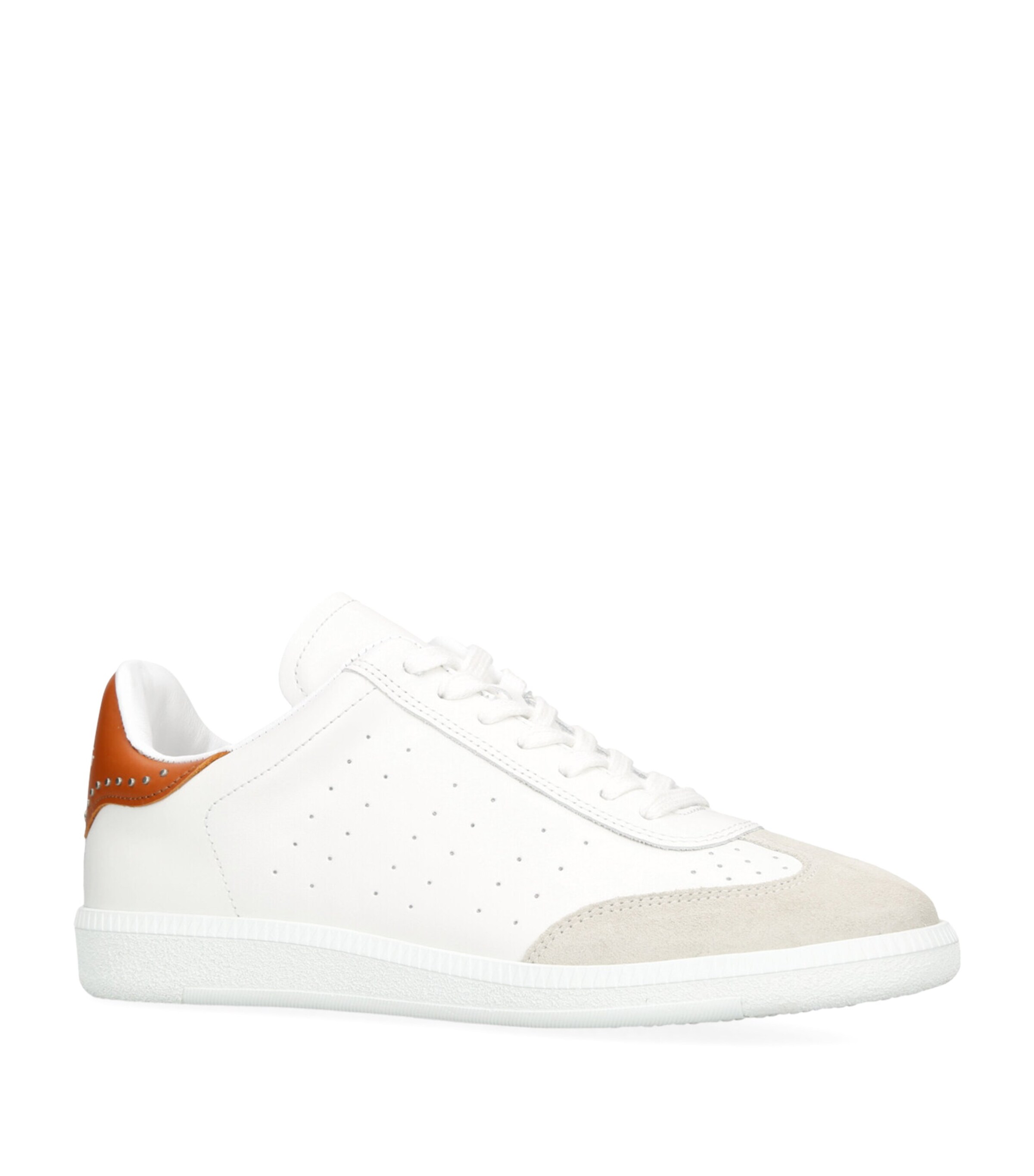 Isabel Marant Leather Bryce Sneakers White/red Image 3