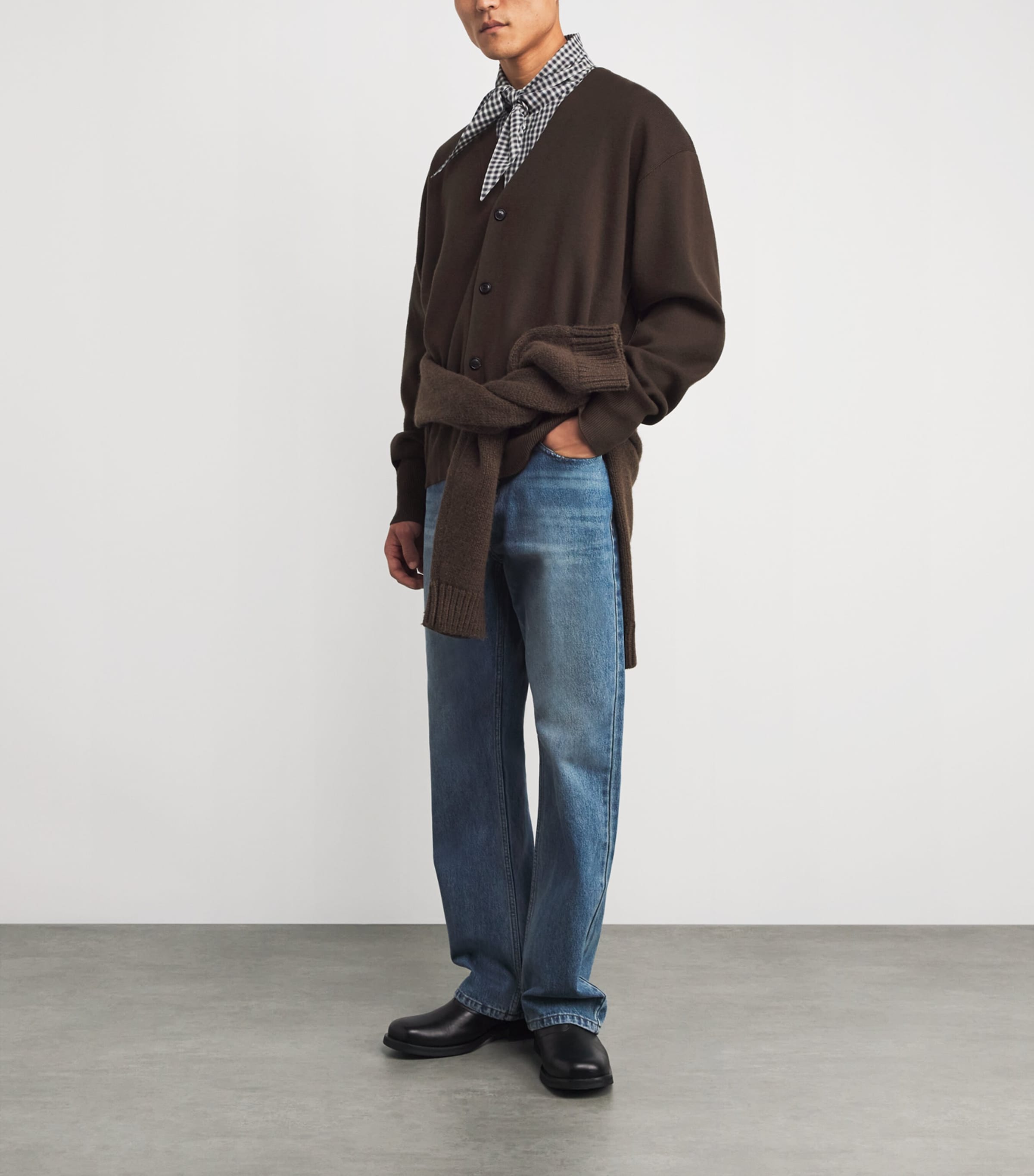 Oversized Cardigan DARK BROWN DB Image 2