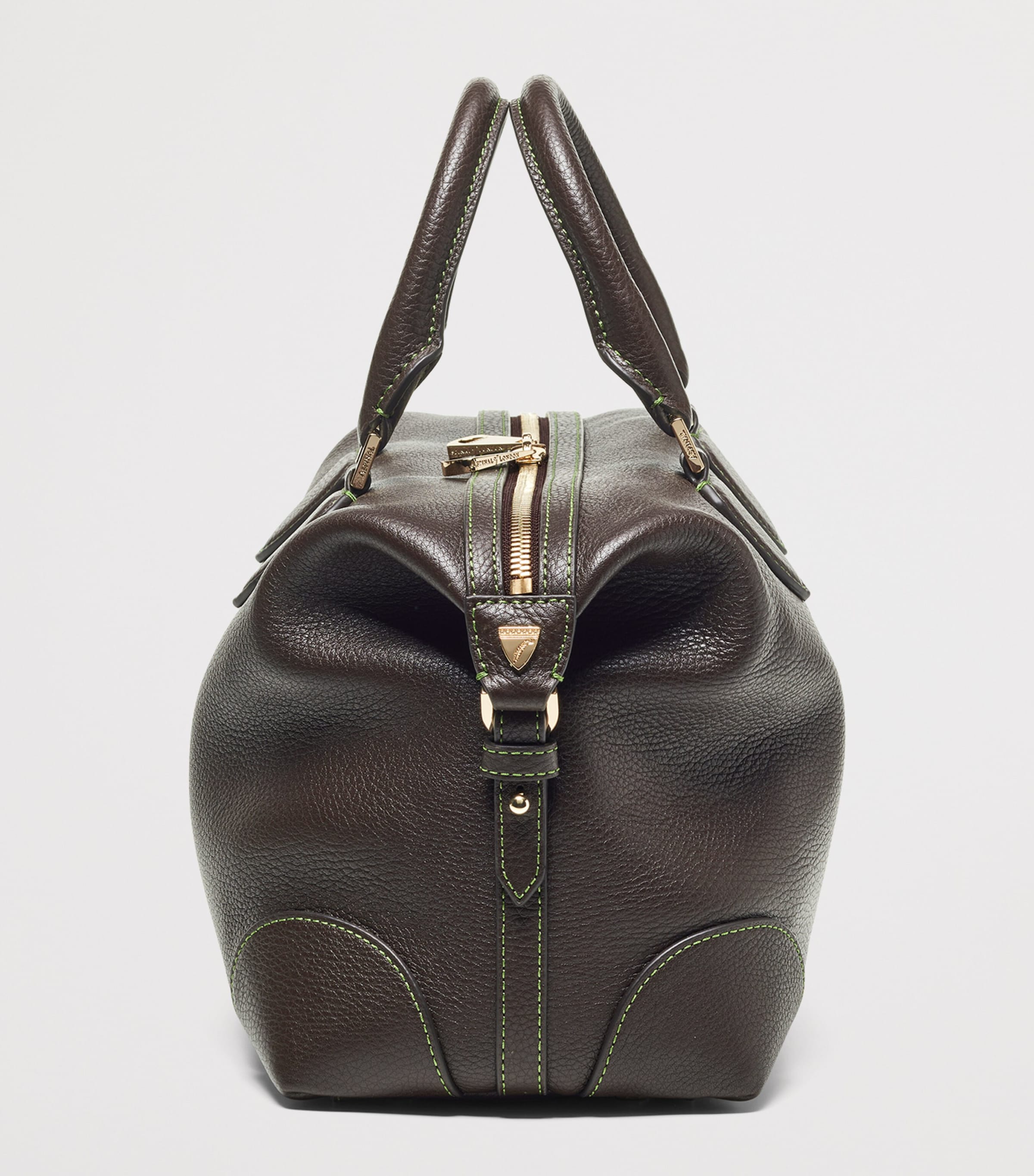 Leather Hudson Bowling Bag DARKBROWN Image 3