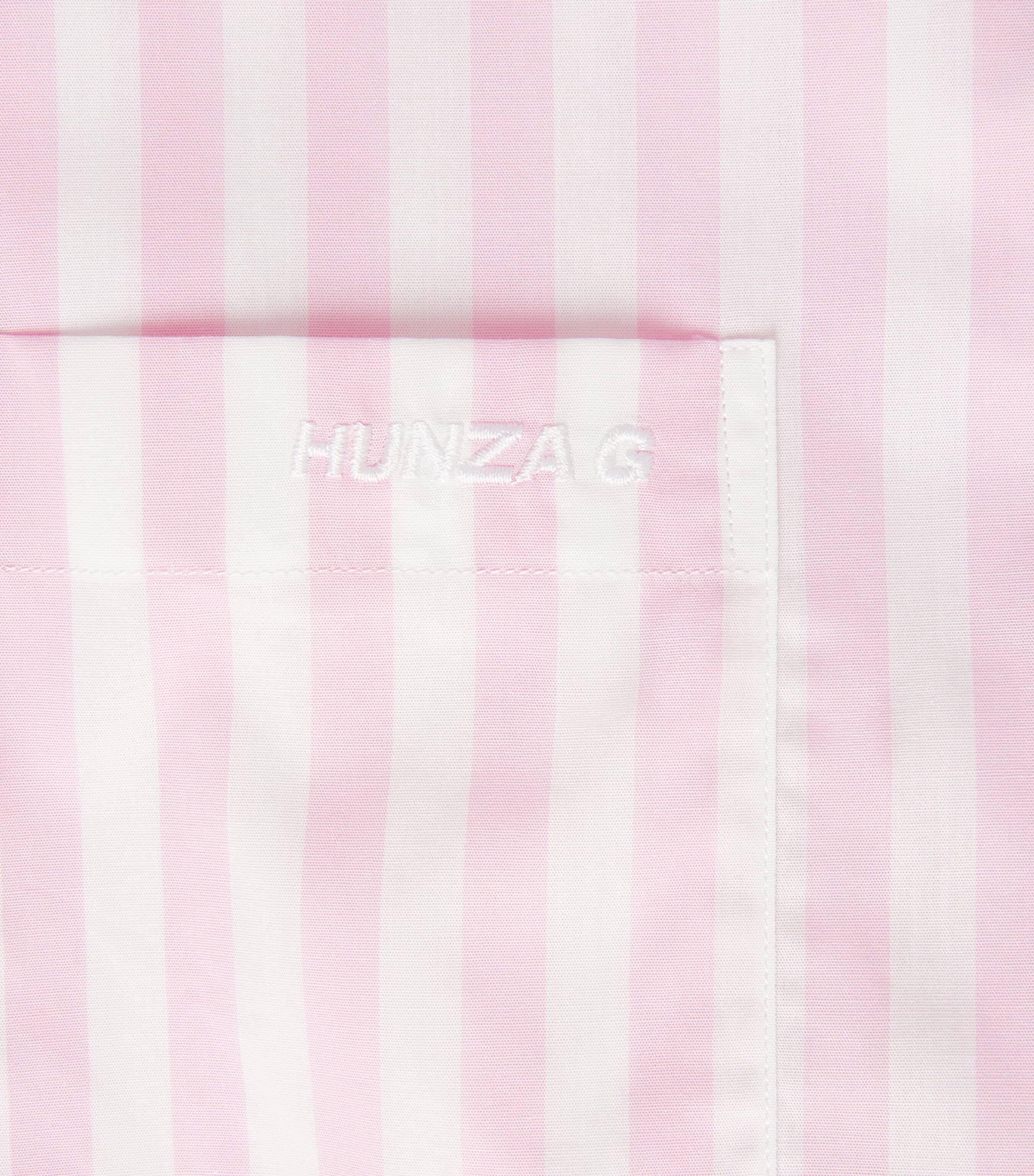 Hunza G Womens Cotton Stripe Cabana Shirt Pink Image 6