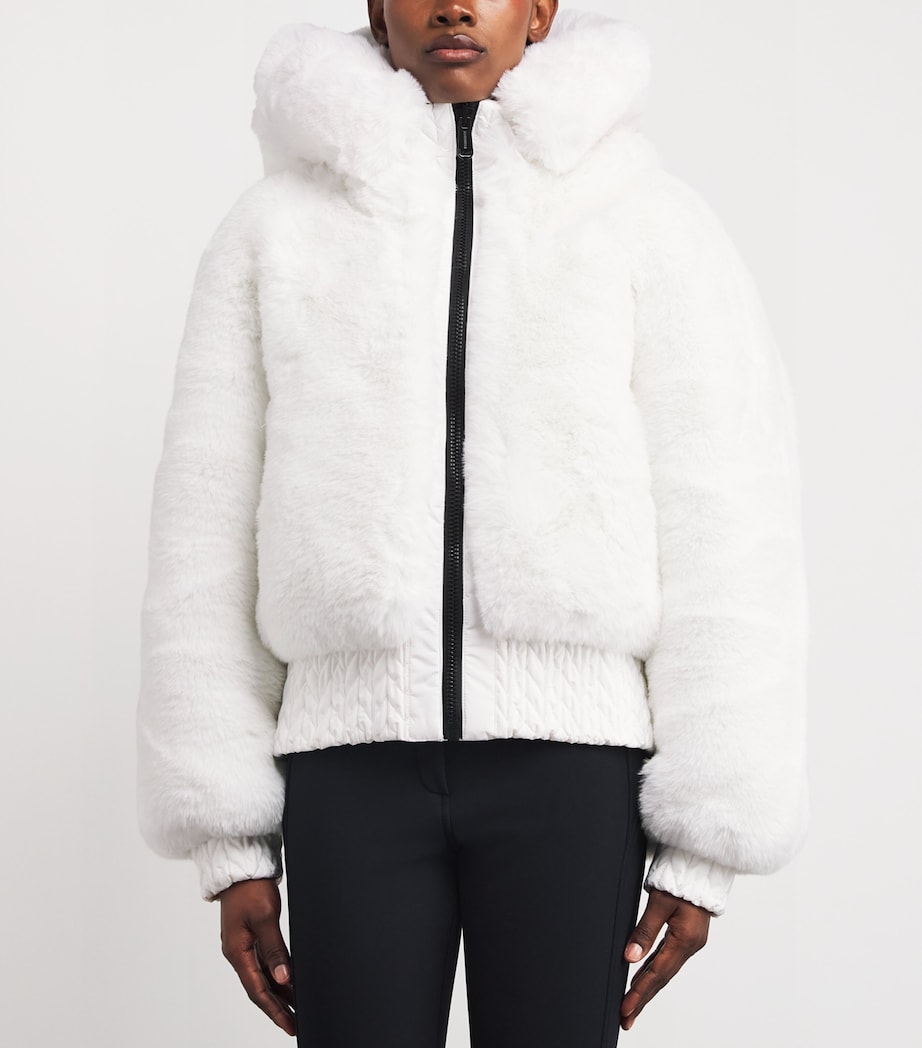 Reversible Faux Fur Indira Ski Jacket 8000 WHITE Image 3