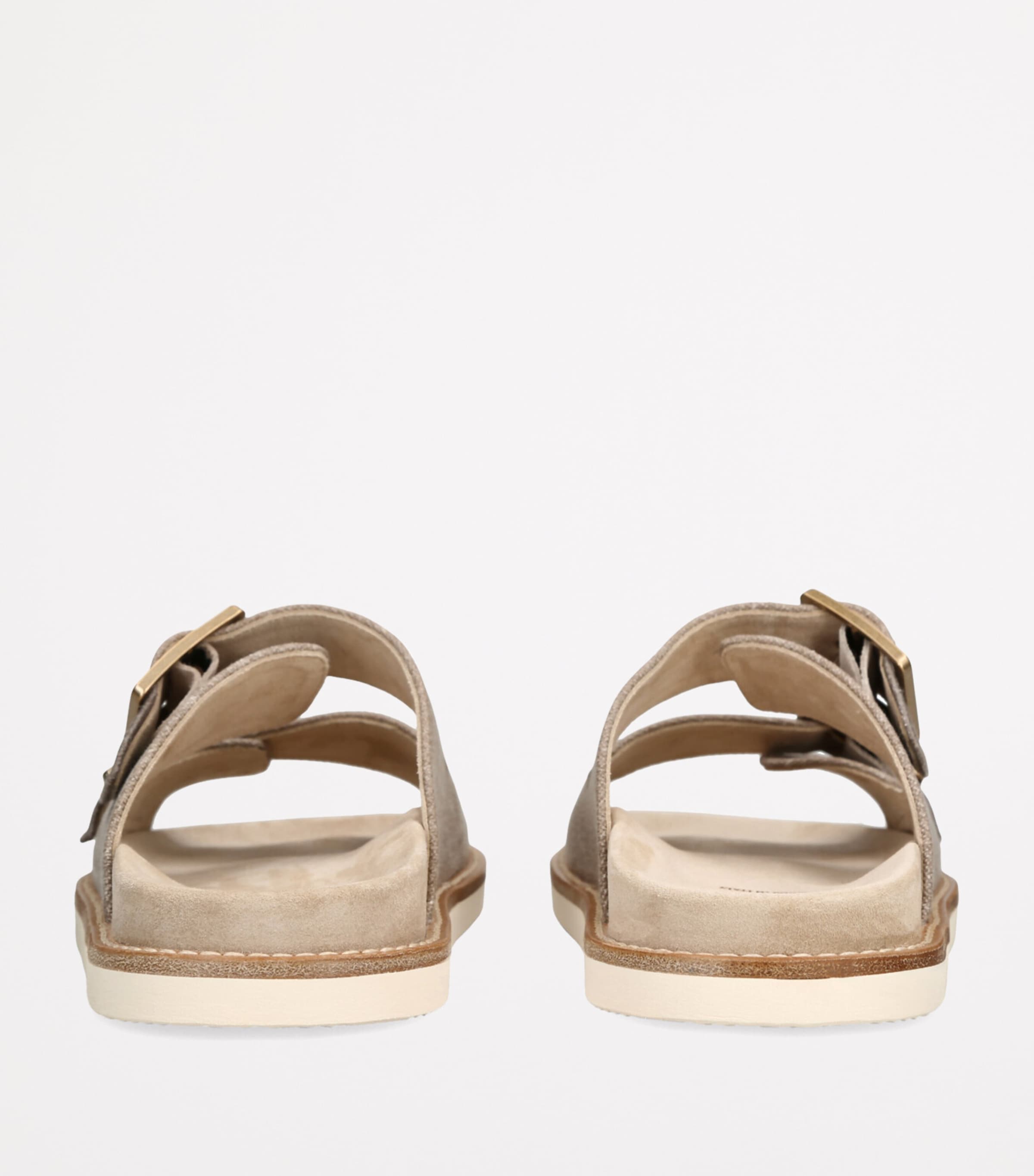 Suede Double-Strap Sandals BROWN/OTH Image 2