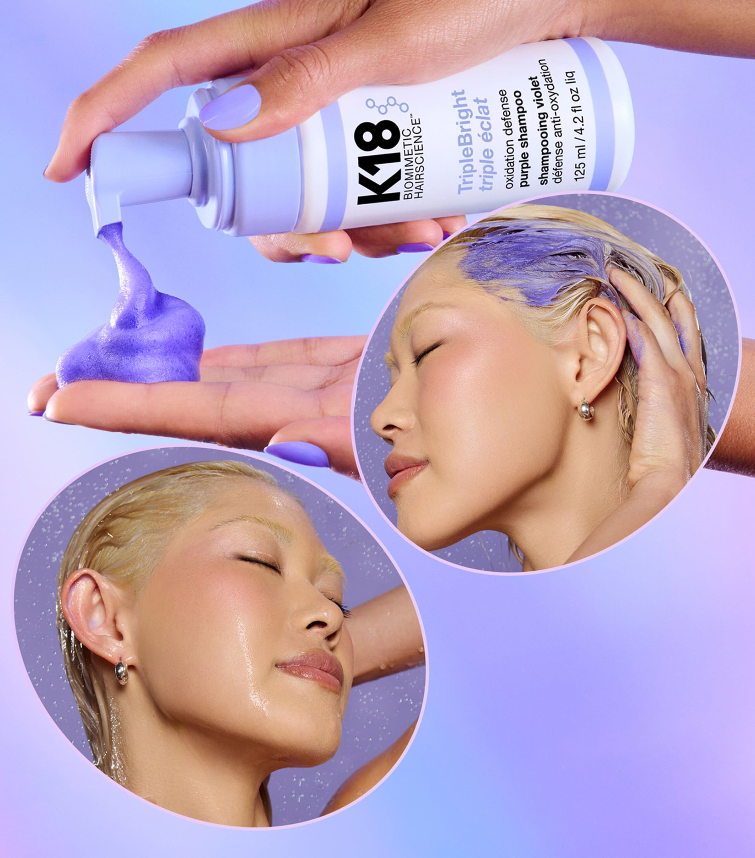 K18 TripleBright Defence Purple Shampoo (125ml) Image 5