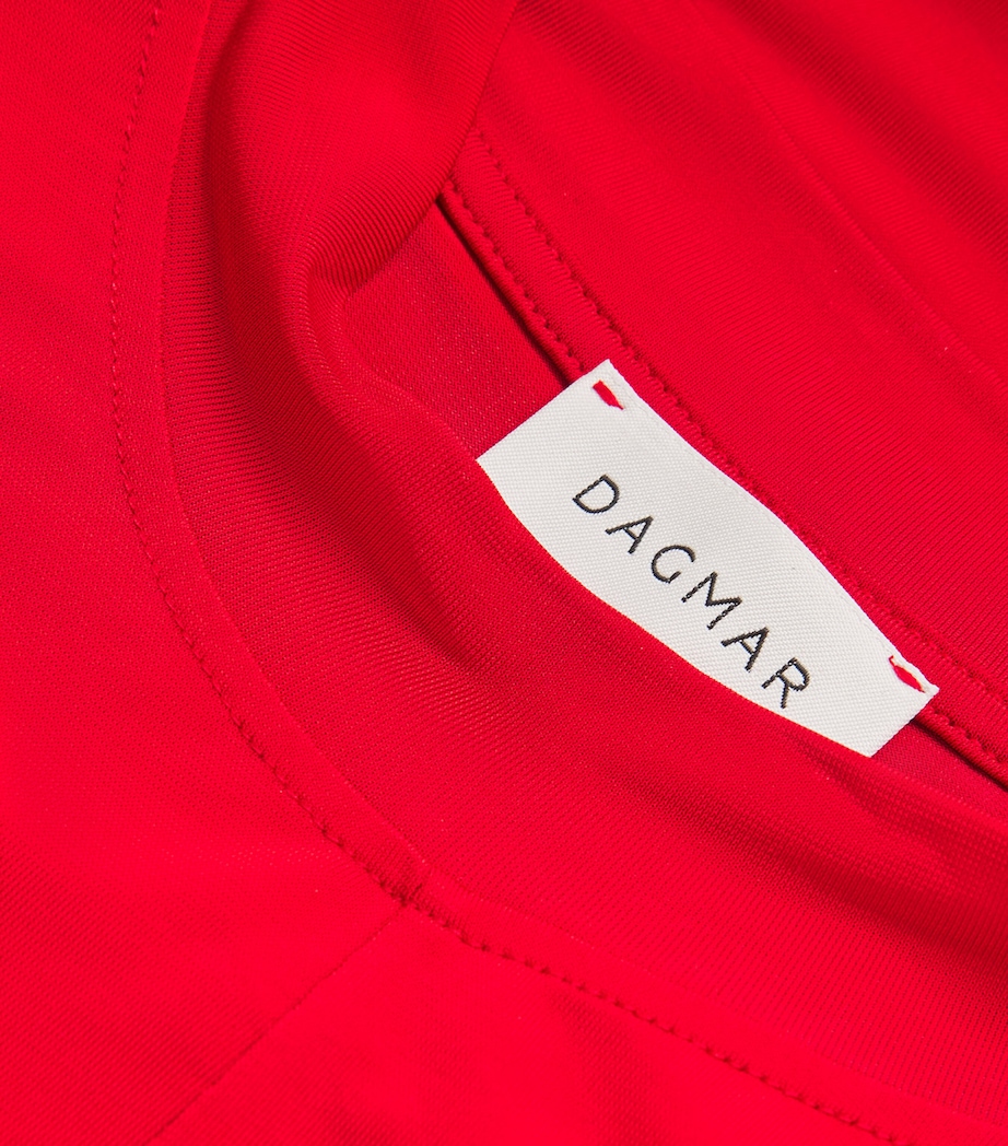 Cape-Sleeve Blouse 250 RED Image 5