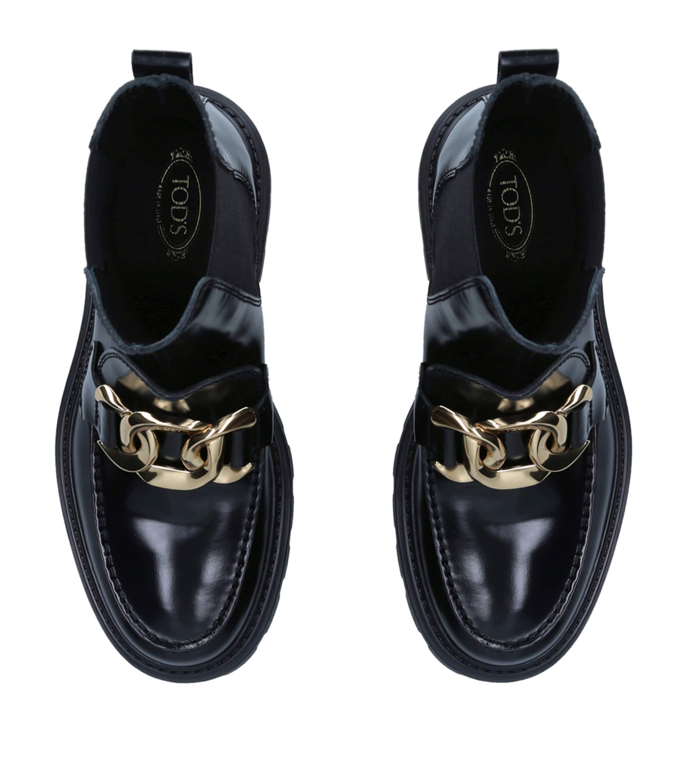 Leather Gomma Pesante Boots BLACK Image 4