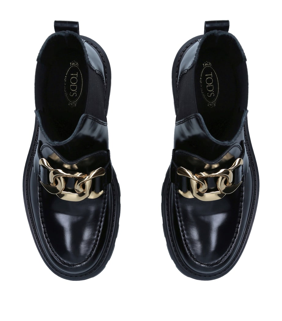 Leather Gomma Pesante Boots BLACK Image 4