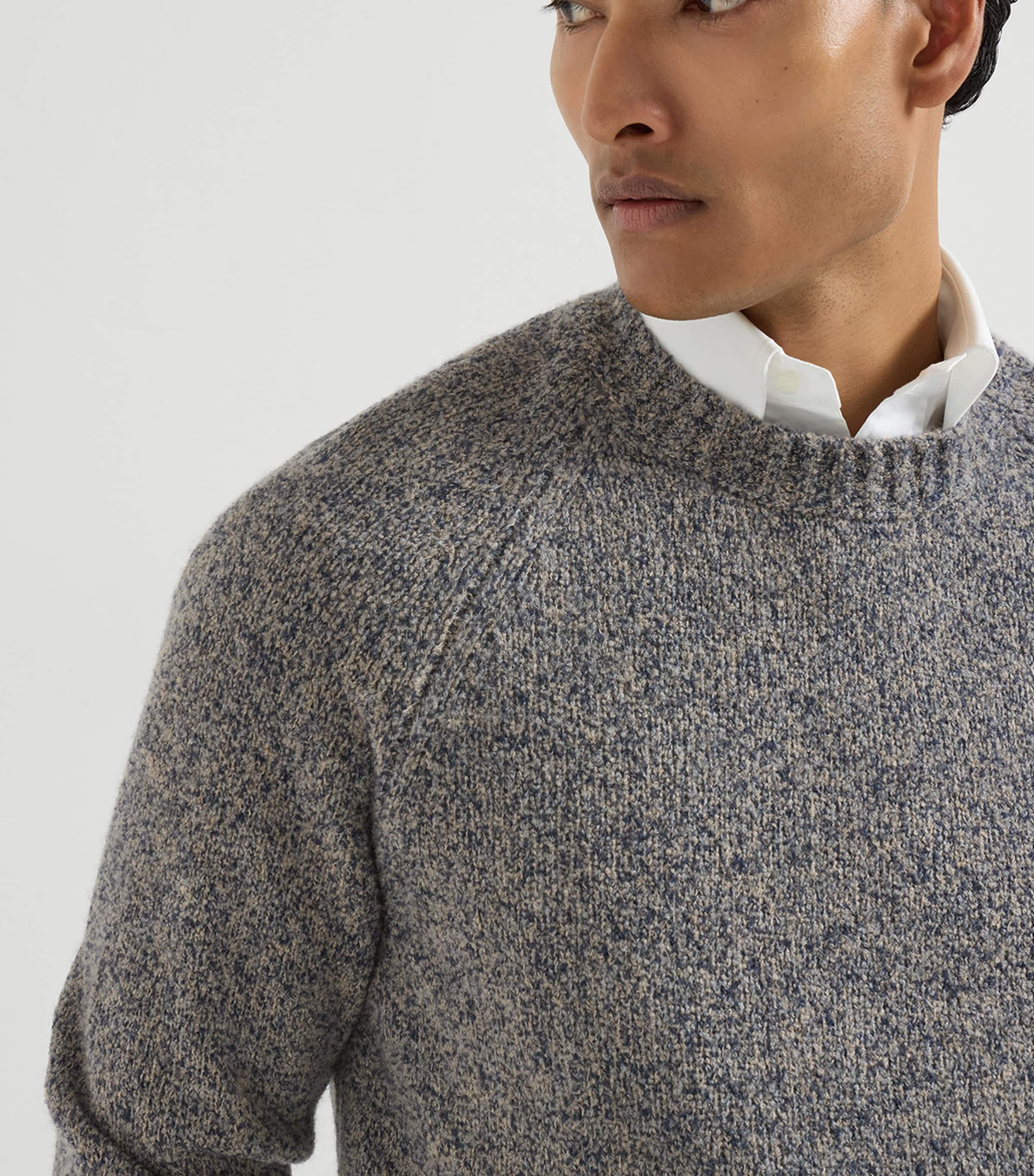 Brunello Cucinelli Mens Virgin Wool-Silk-Cashmere Sweater Image 6