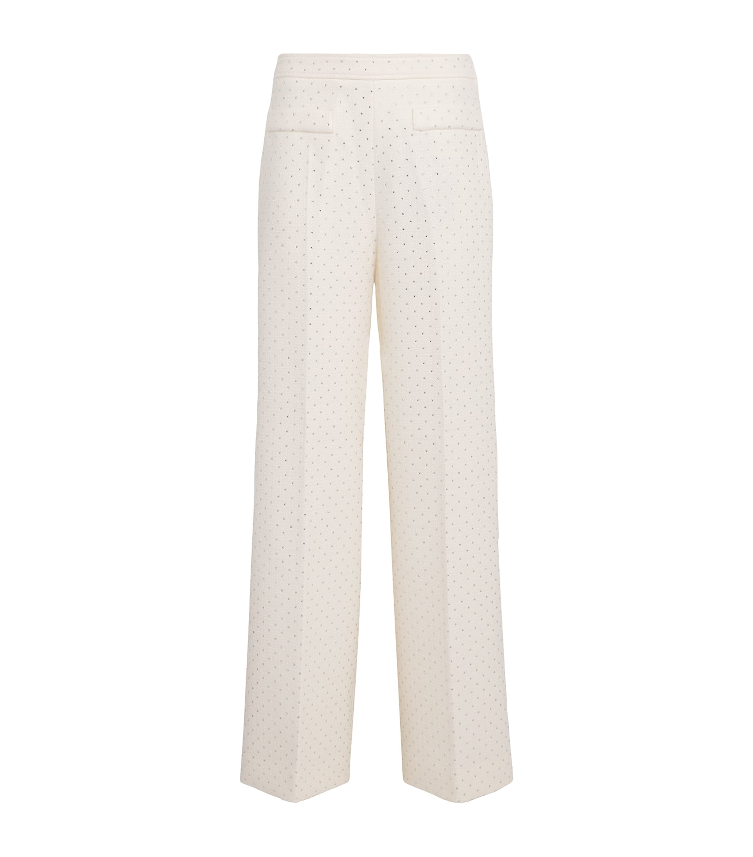 Sandro Crystal-embellished Trousers In White
