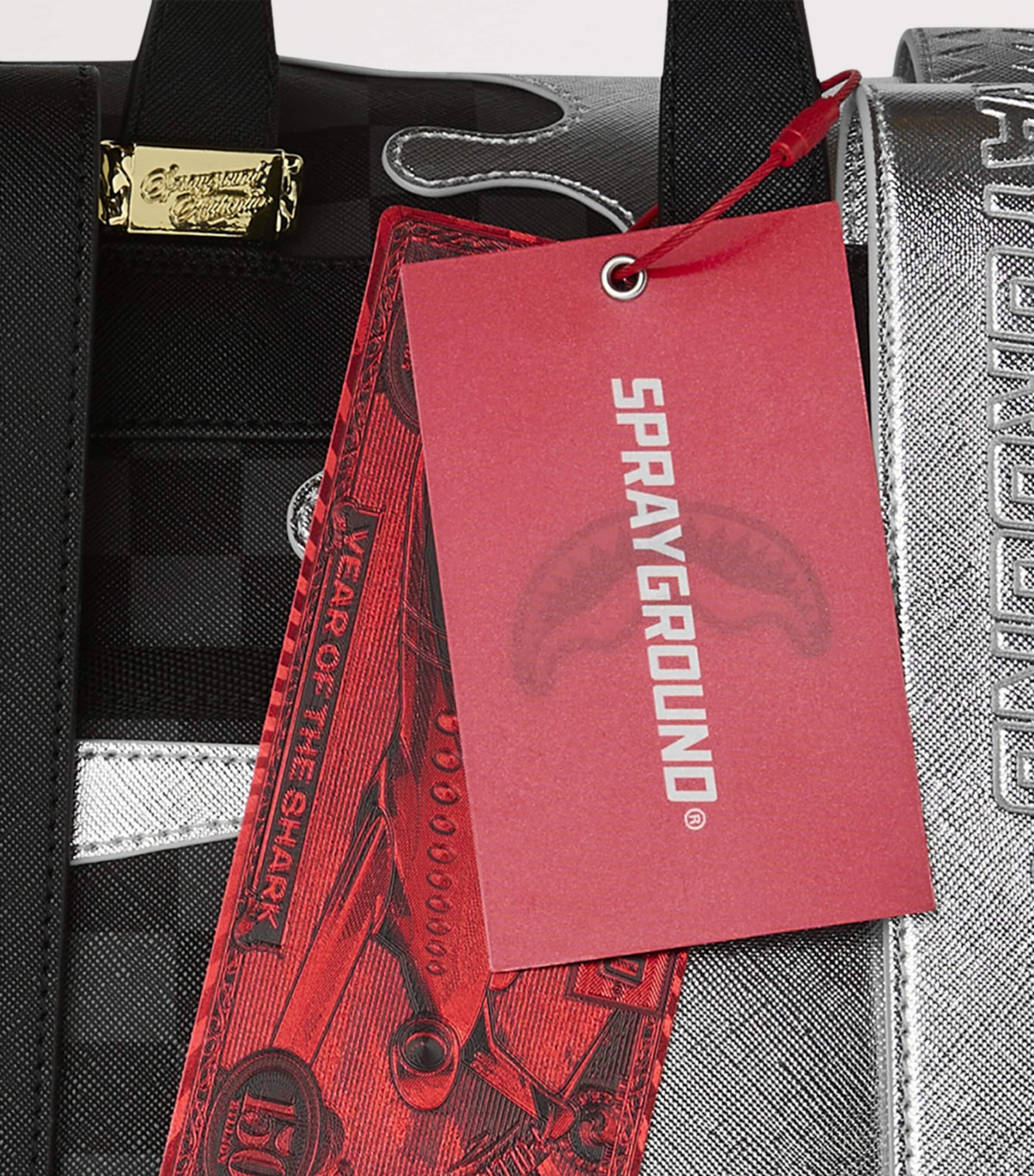 Sprayground Side Drip Flap Backpack Silver Side Drip Image 10