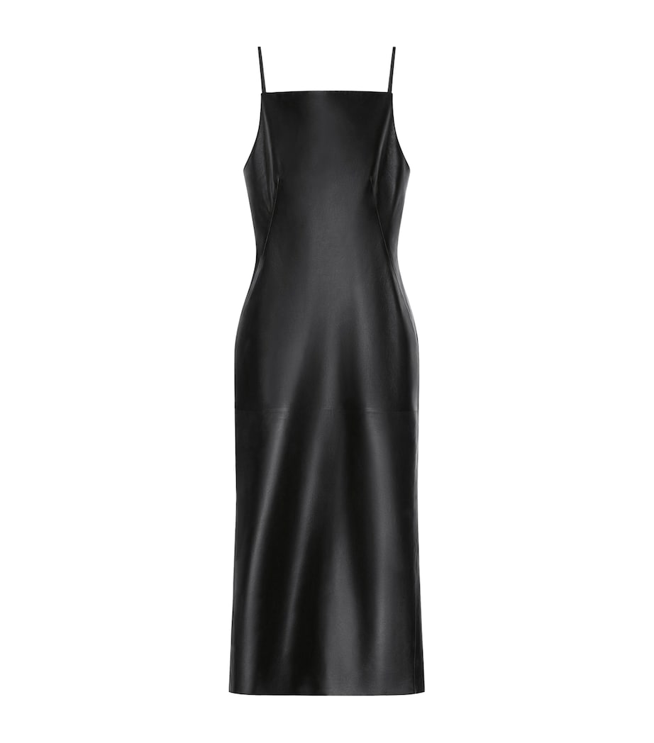 Givenchy Womens Lambskin Sliced Kick-Back Midi Dress Image 1