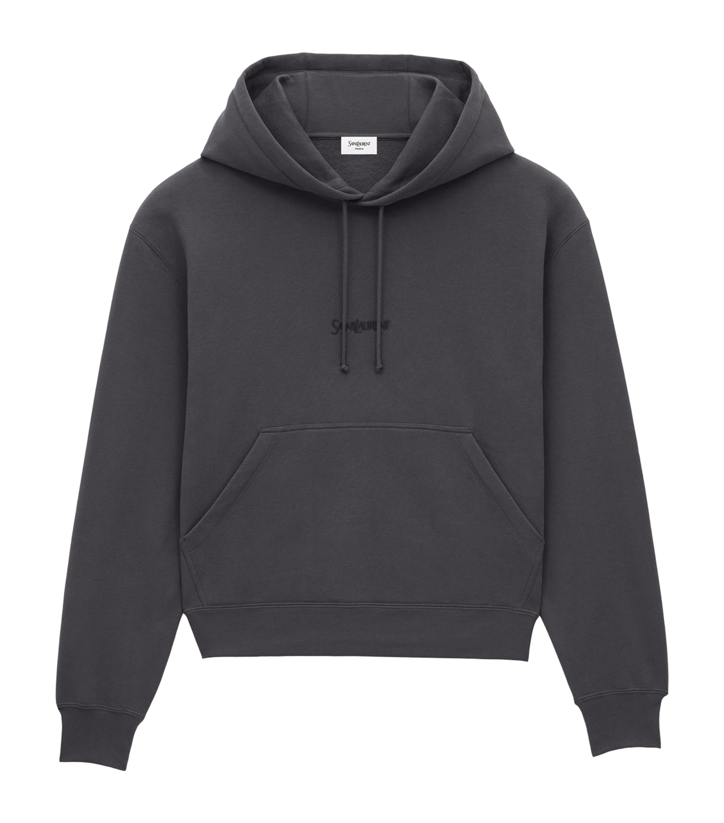 Saint Laurent Men's Cozy 100% Cotton Sweater In Gray