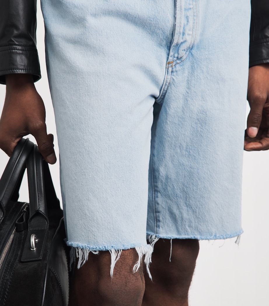 AGOLDE Mens Denim Anson Shorts Ruse (pale Cut Hem) Image 3