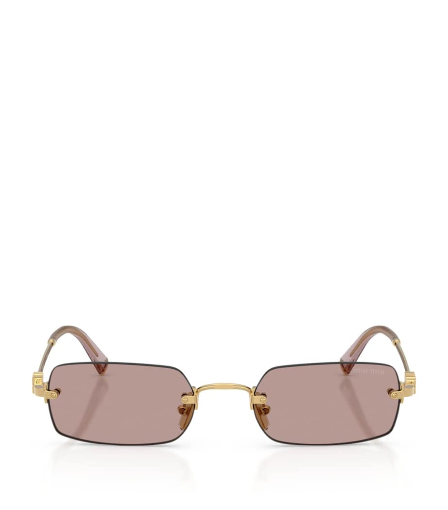 Metal Rectangular Sunglasses 5AK20I Image 1