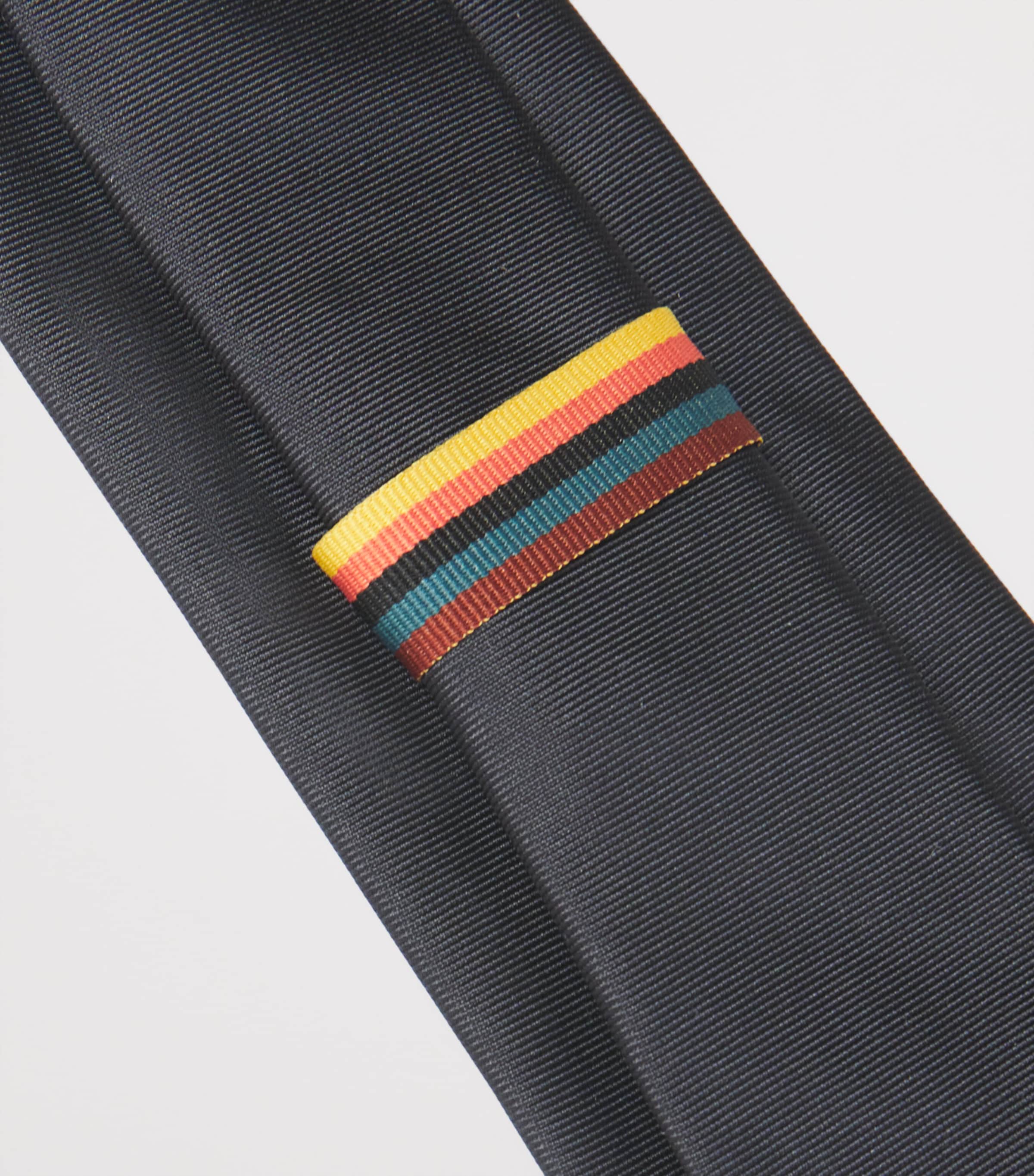 Silk Striped Tie 47_NAVY Image 3