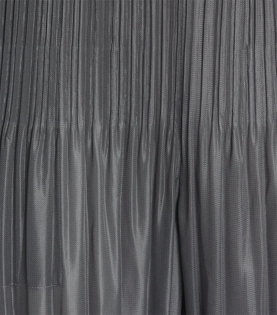 Pleats Please Issey Miyake Womens Fluffy Basics Tapered Trousers Grey Image 6