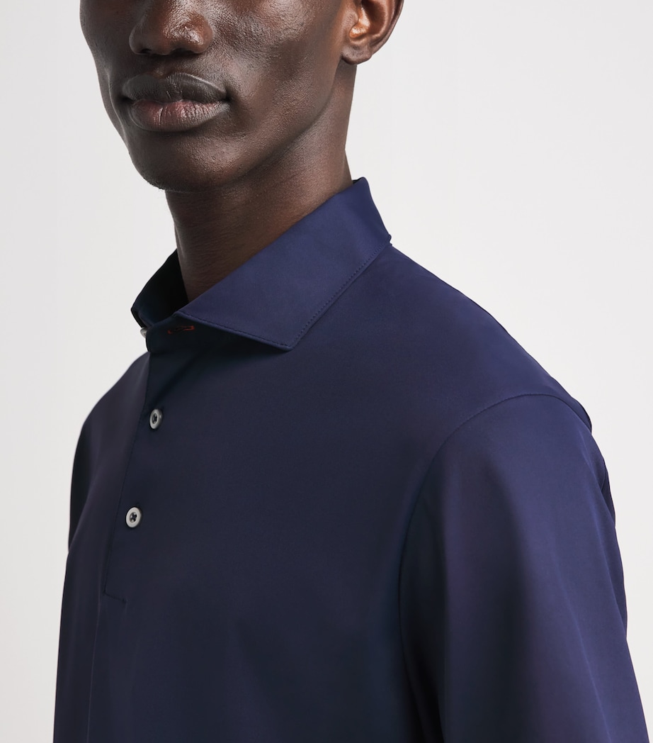 KJUS Mens Cool Point Polo Shirt Atlata Blue Image 3