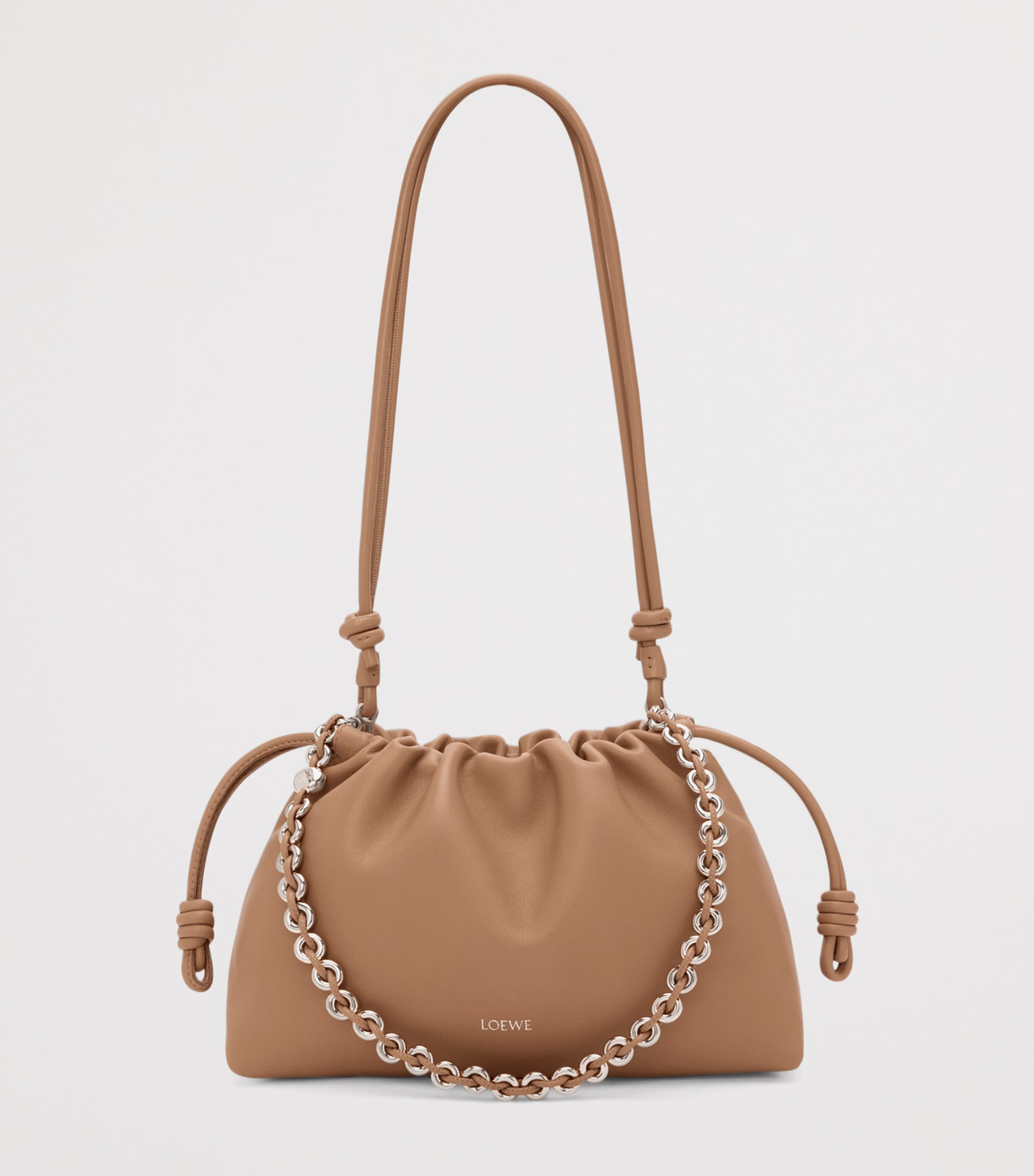 Medium Leather Flamenco Shoulder Bag MOCHA Image 6