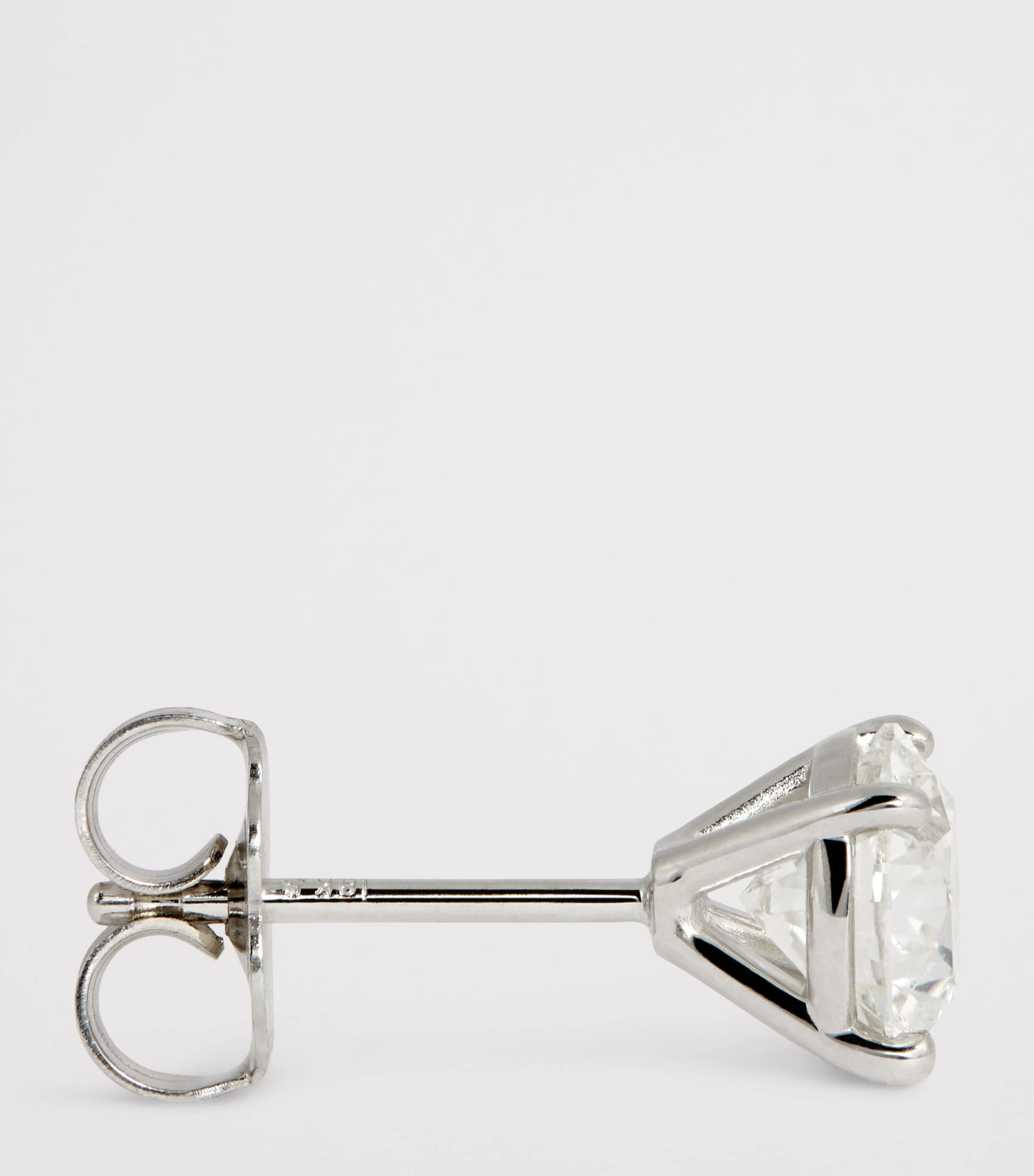 White Gold and Diamond Stud Earrings (1.50ct) WHITE GOLD Image 3