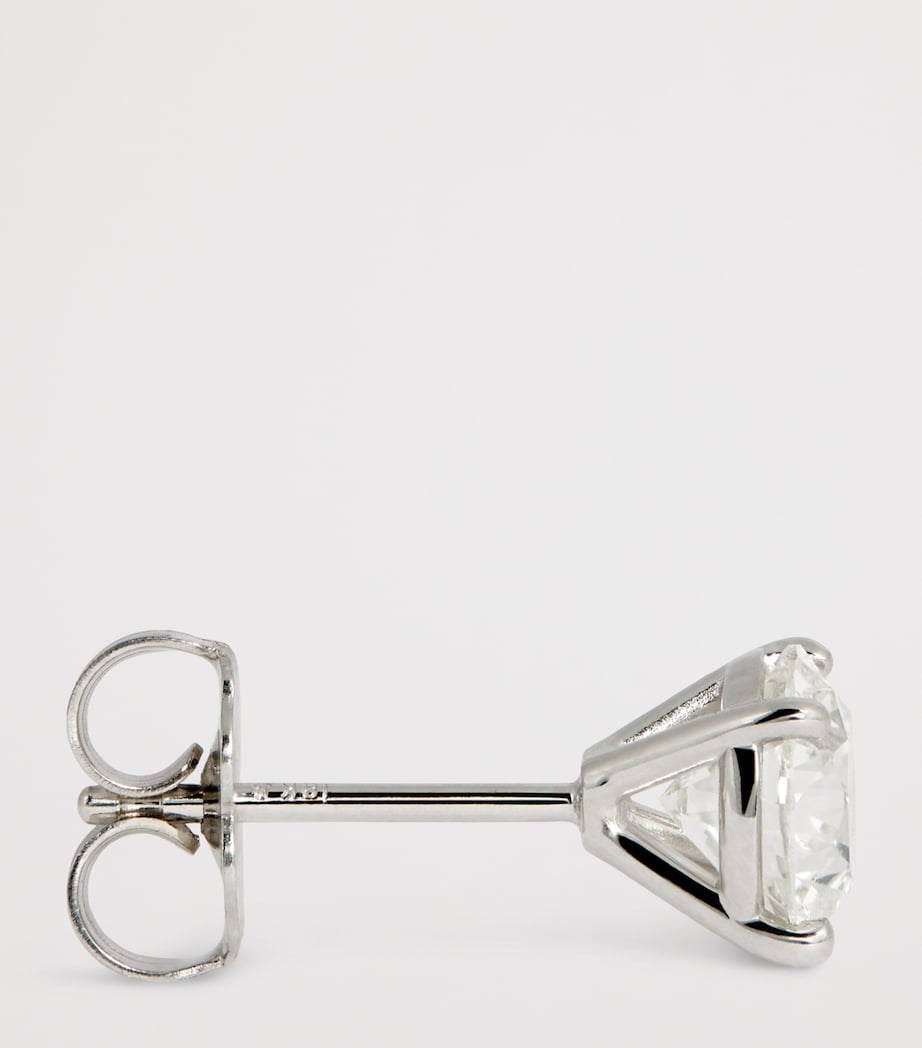 White Gold and Diamond Stud Earrings (1.50ct) WHITE GOLD Image 3