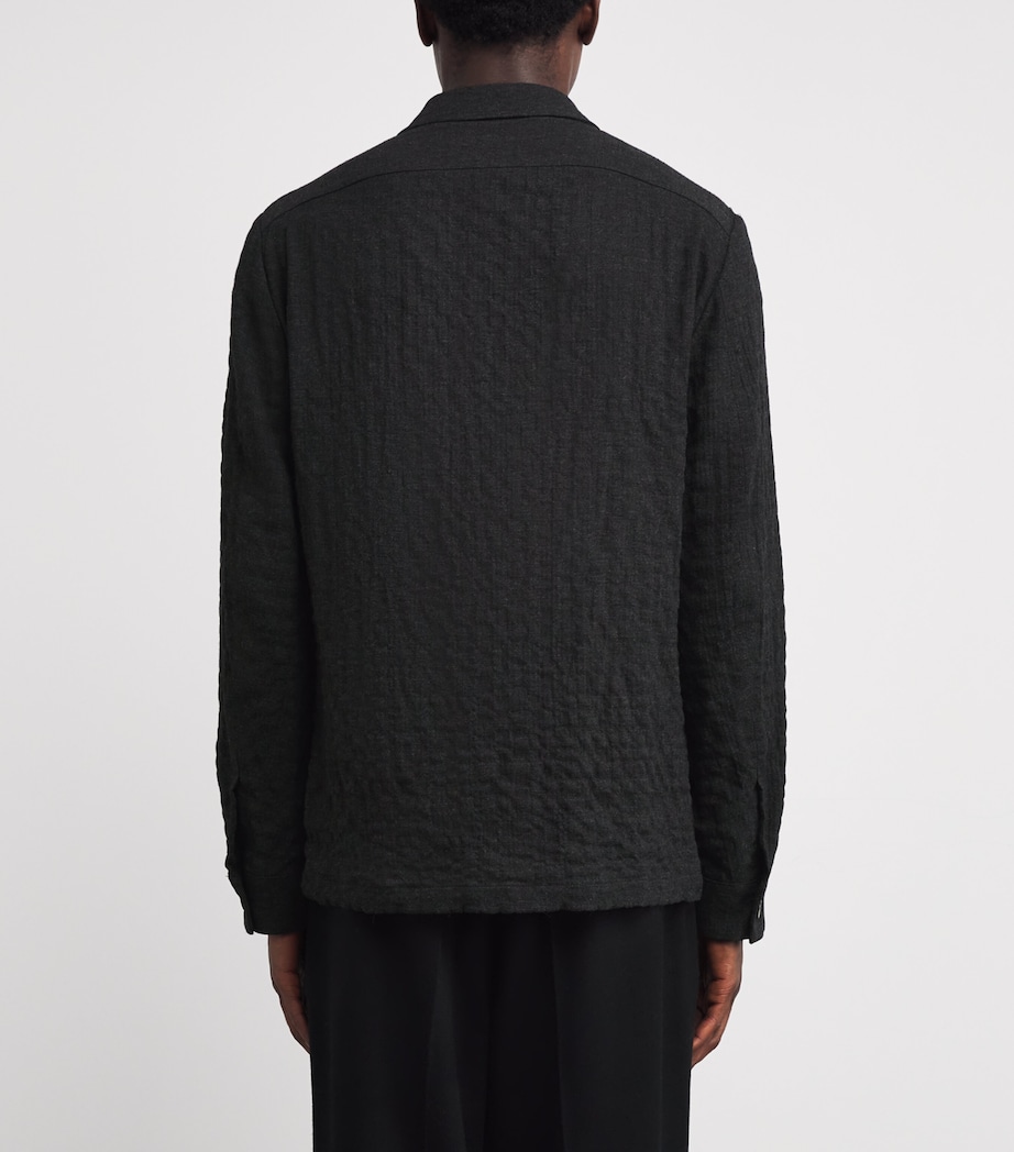 Virgin Wool-Blend Crinkle-Detail Overshirt 560 ANTRACITE Image 4