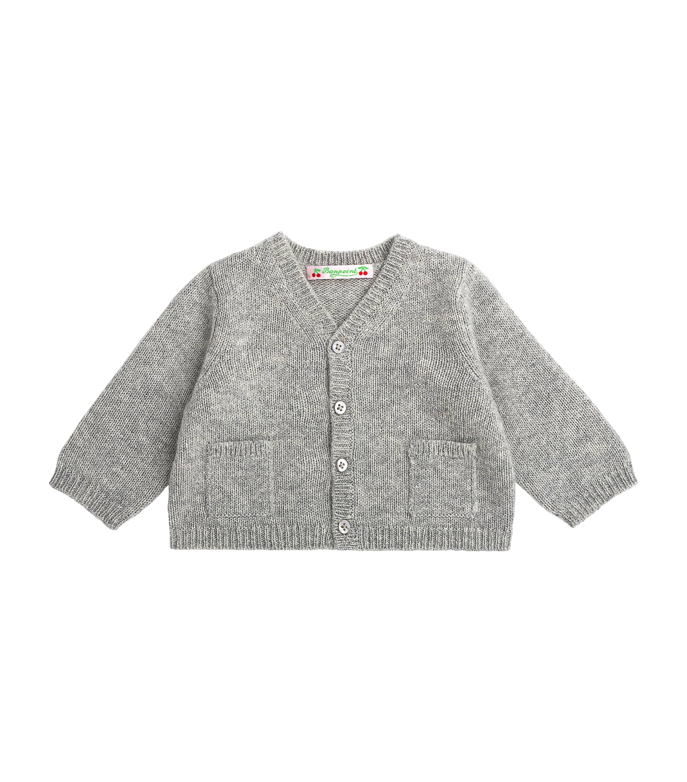 Bonpoint Cashmere Cardigan (24-36 Months) Gris Chine C. Image 1