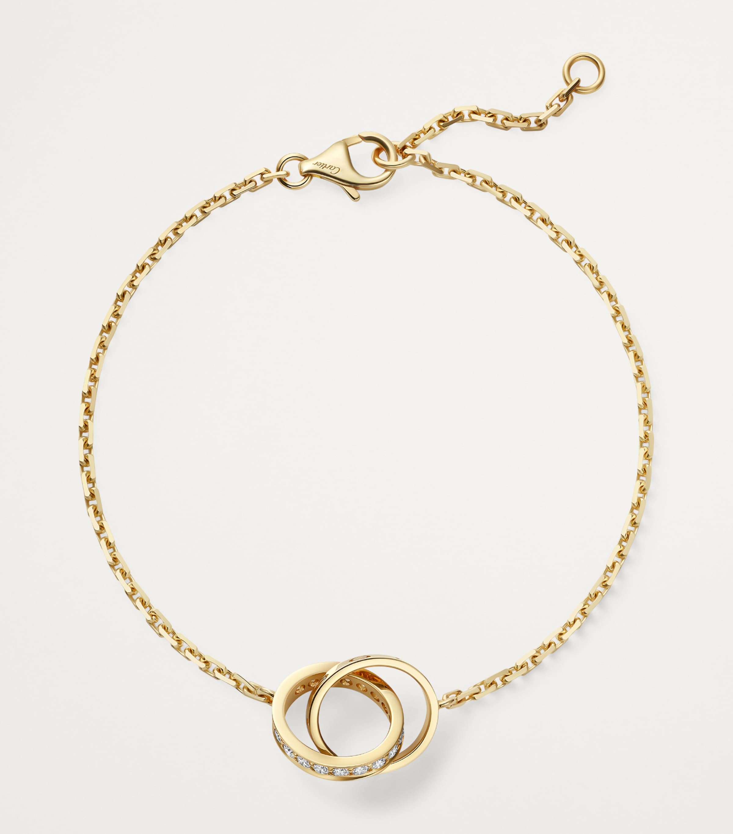 Yellow Gold and Diamond LOVE Chain Bracelet YELLOW GOLD Image 6