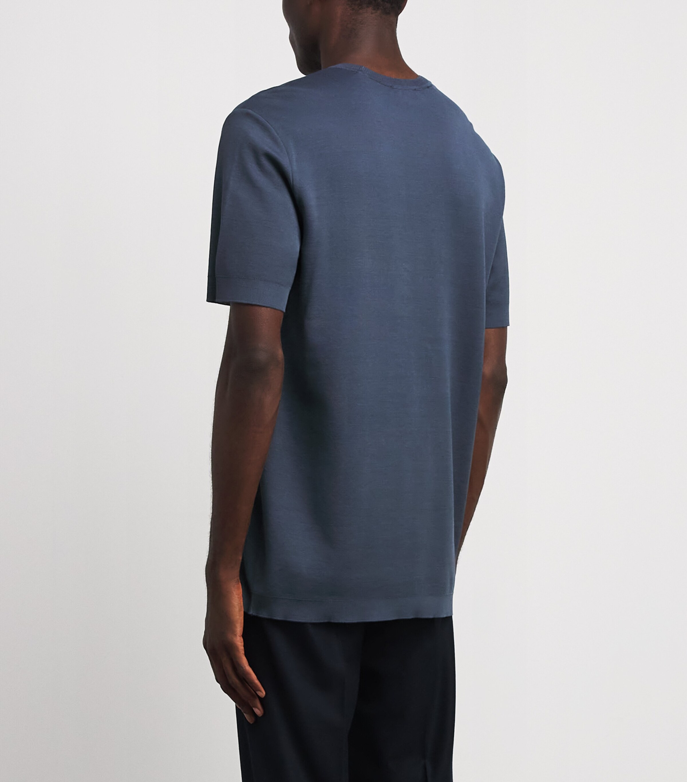 Eton Mens Cotton T-Shirt Dark Blue Image 5