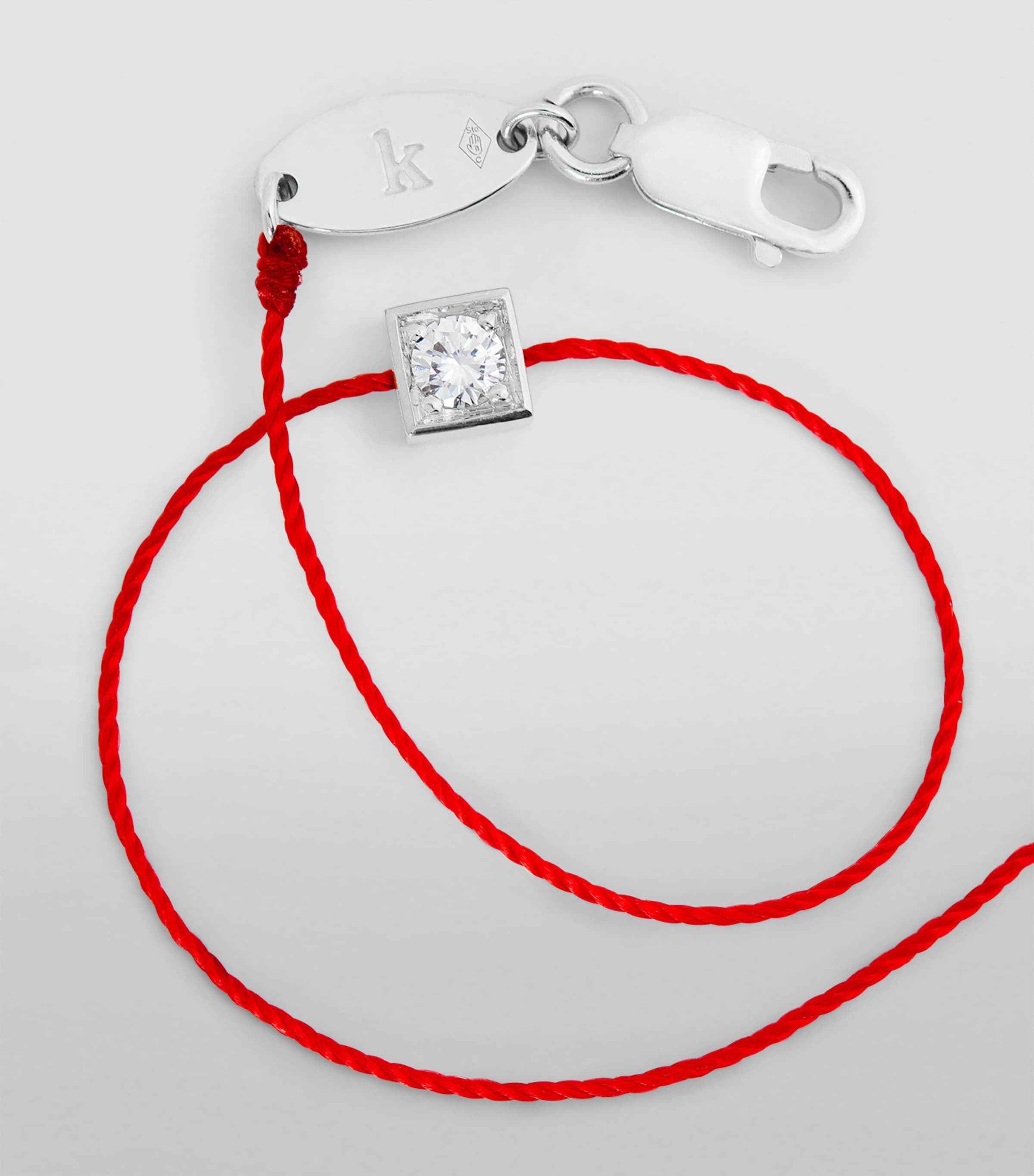 White Gold and Diamond Cube Bracelet (17.5cm) WHITE GOLD Image 5