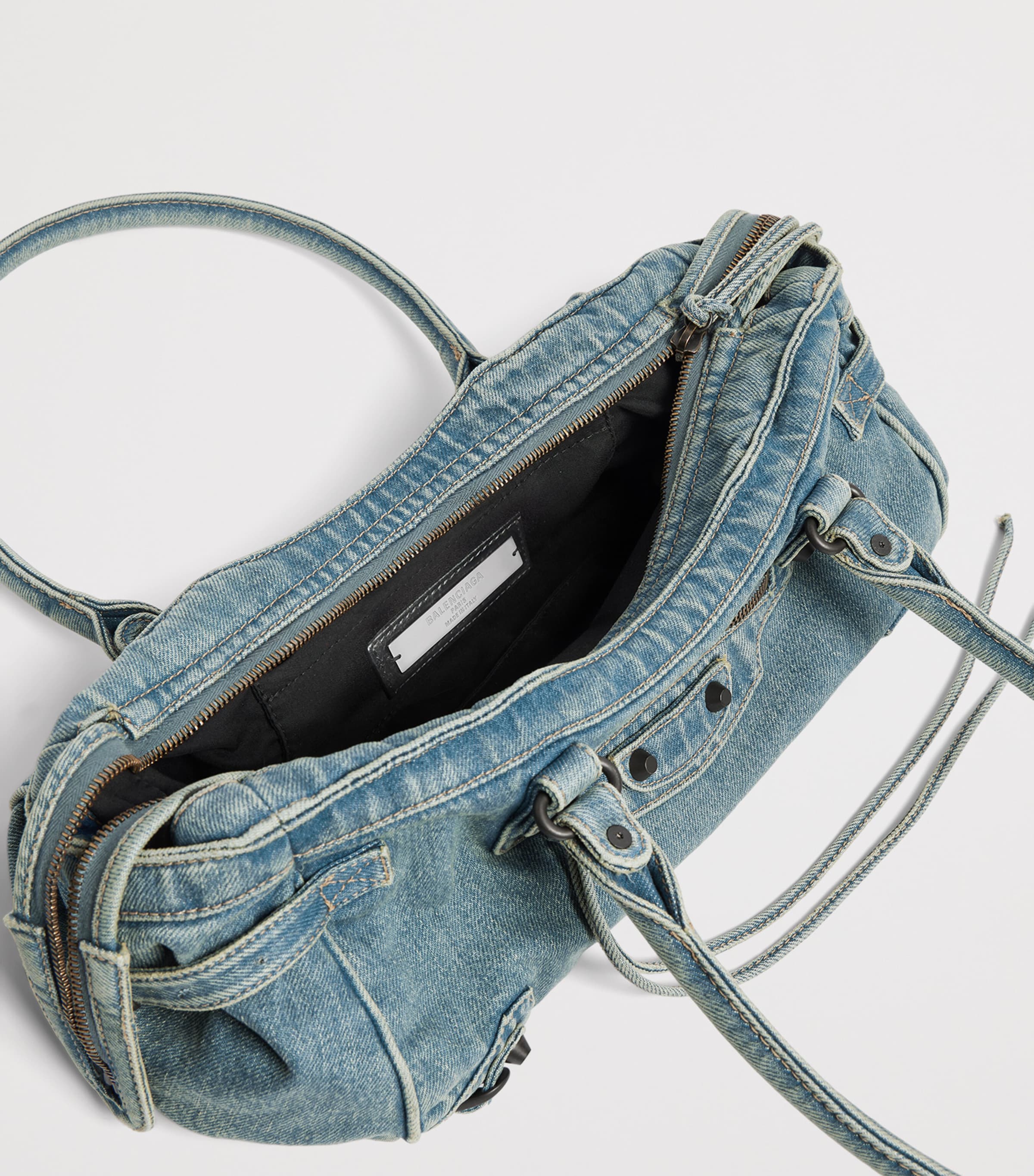 Balenciaga Denim Le City East-West Shoulder Bag Image 5