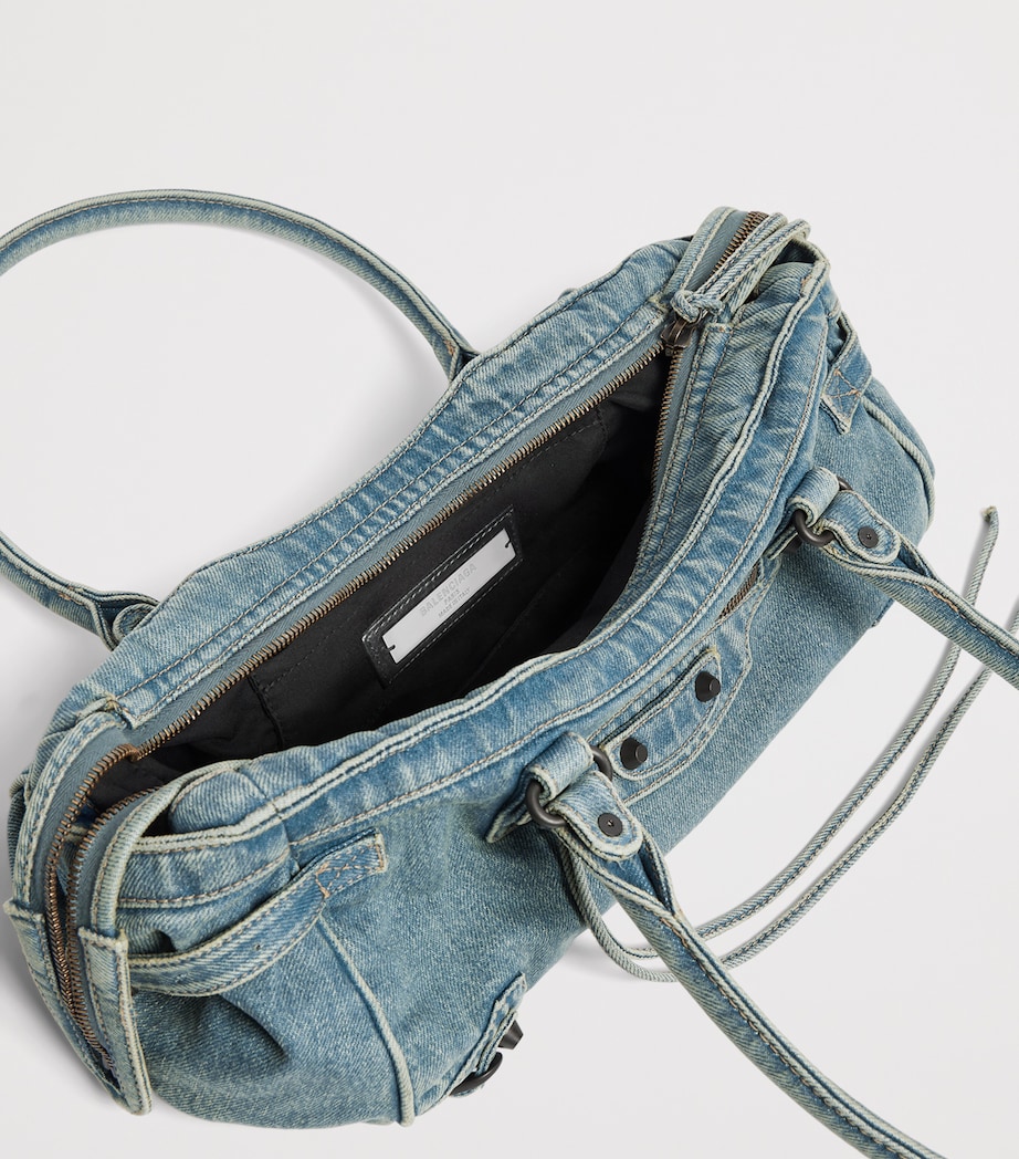 Balenciaga Denim Le City East-West Shoulder Bag Image 5