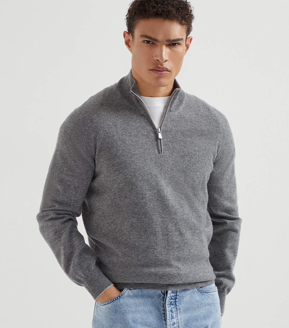 Cashmere Quarter-Zip Sweater CG217 Image 2