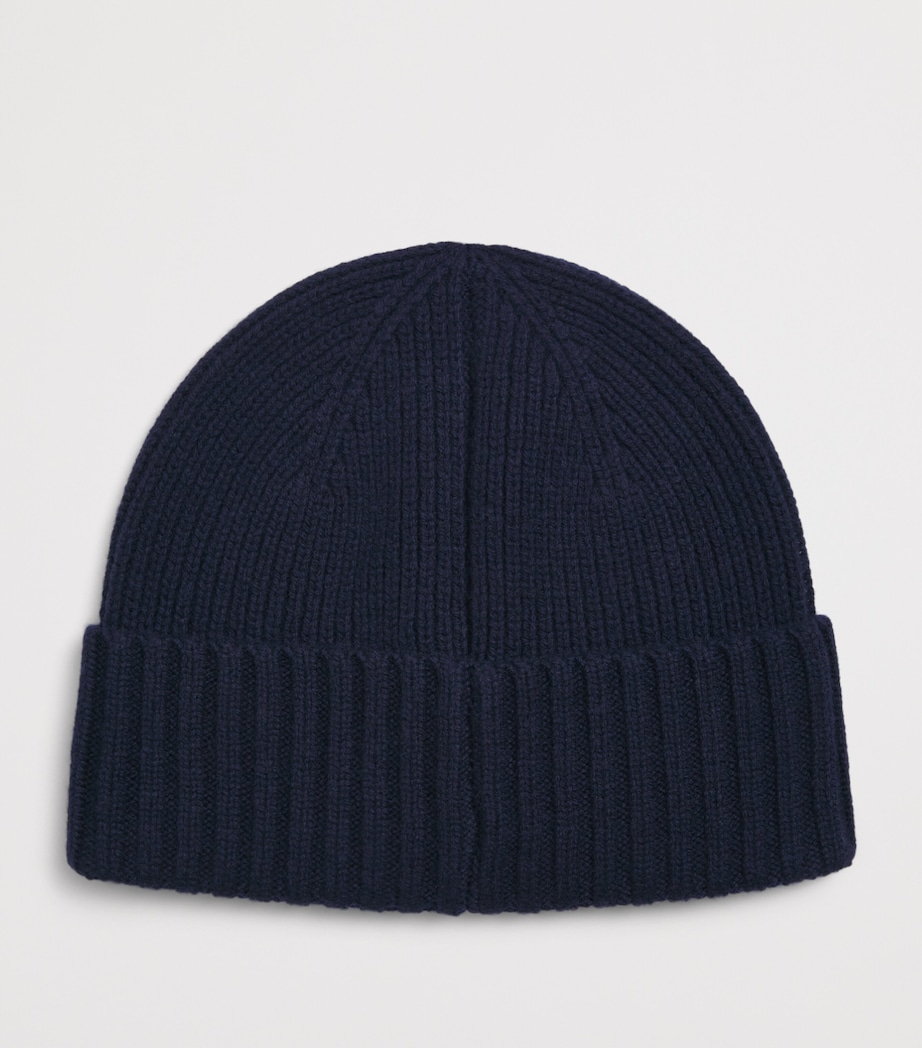 Barbour Wool-Cashmere Danforth Beanie Navy Image 2