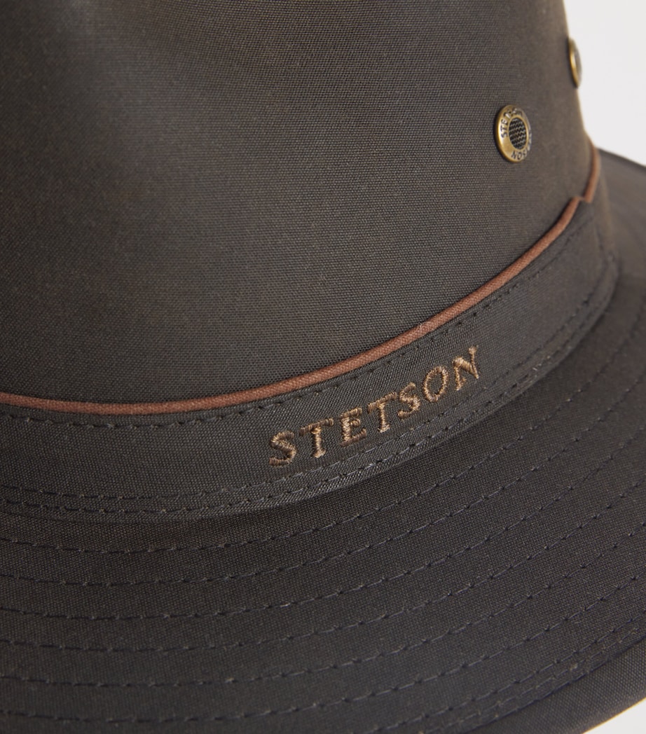 Cotton-Blend Wax Traveller Hat 6 - DARK BROWN Image 4