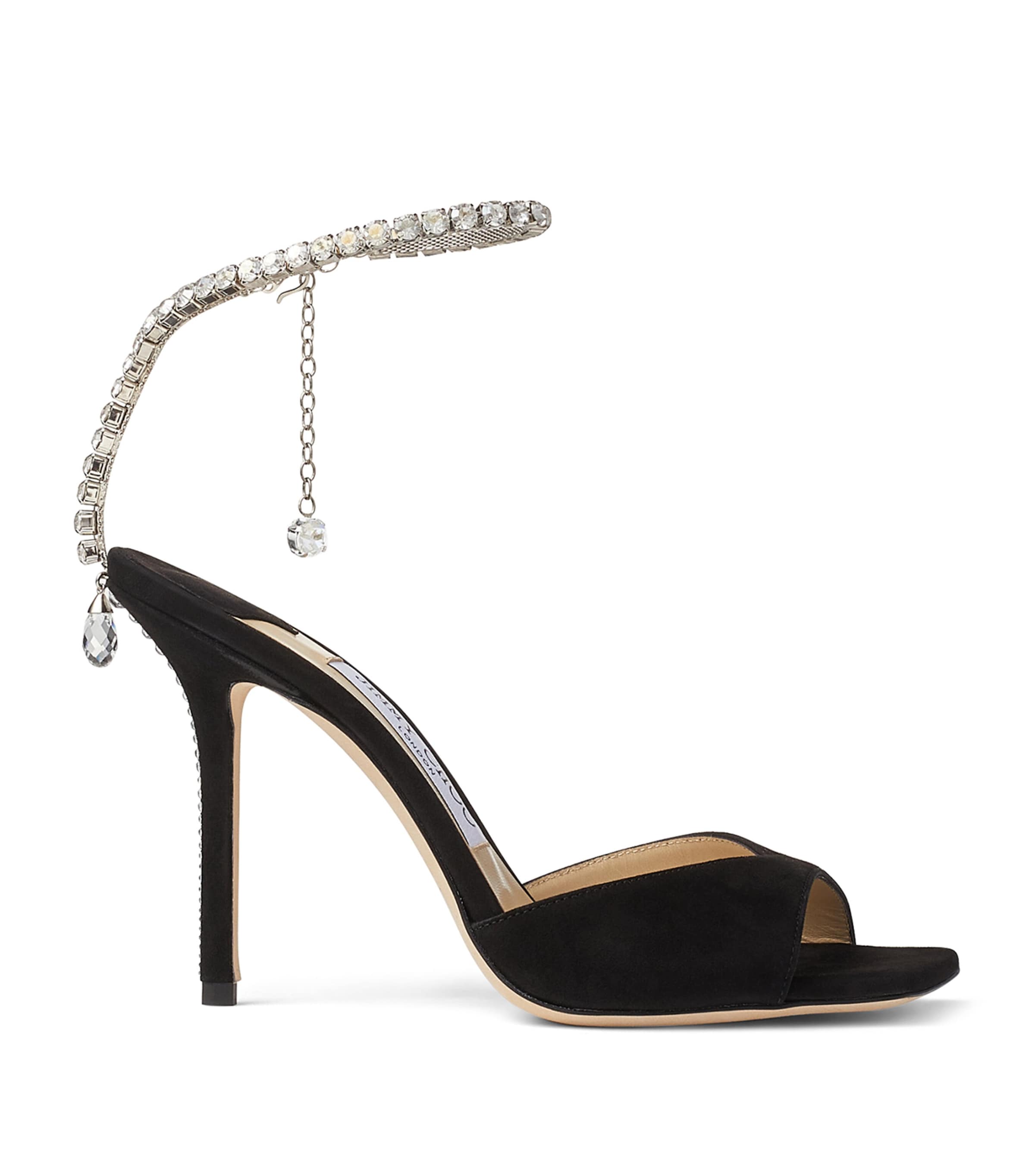 Jimmy Choo Saeda 100 Sandals In Black