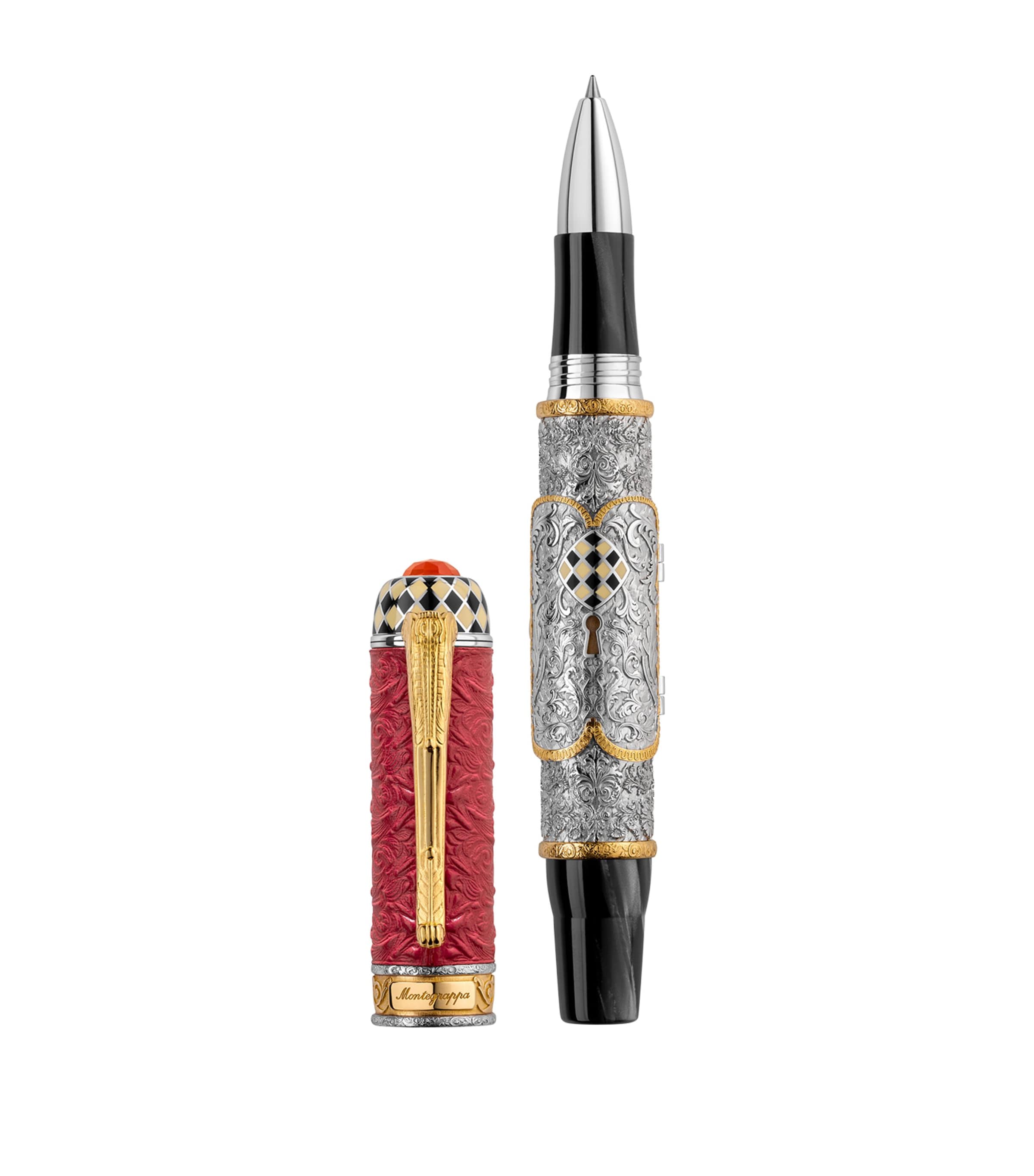 Montegrappa Sterling Silver Casanova Rollerball Pen In Multi