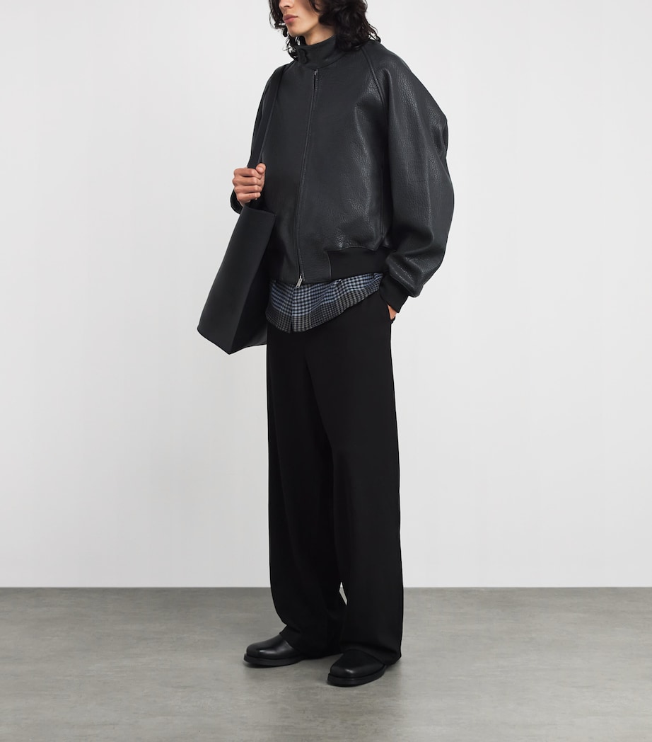 Over Leather Jacket BLACK Image 2