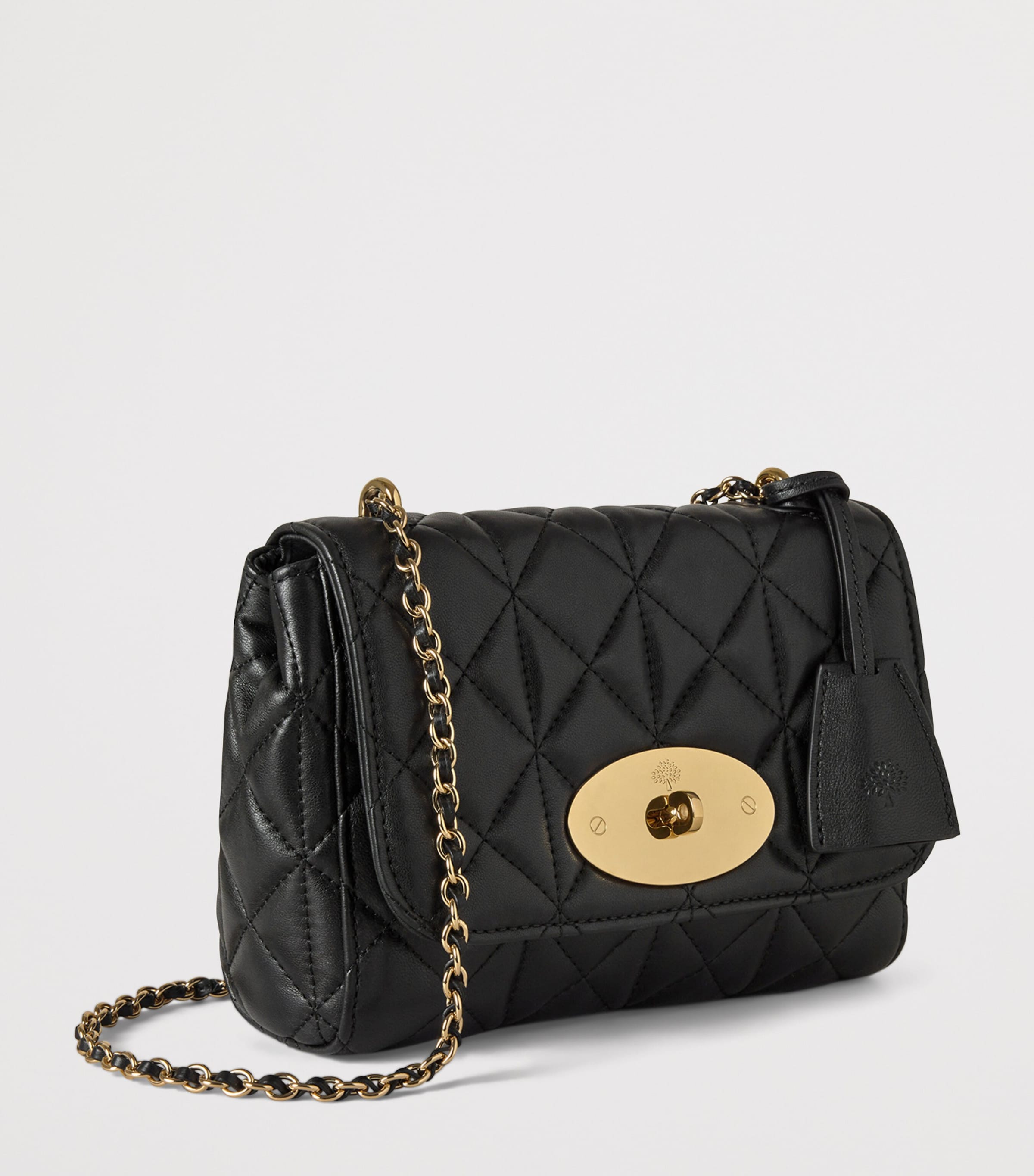 Quilted Leather Lily Shoulder Bag BLACK Image 2
