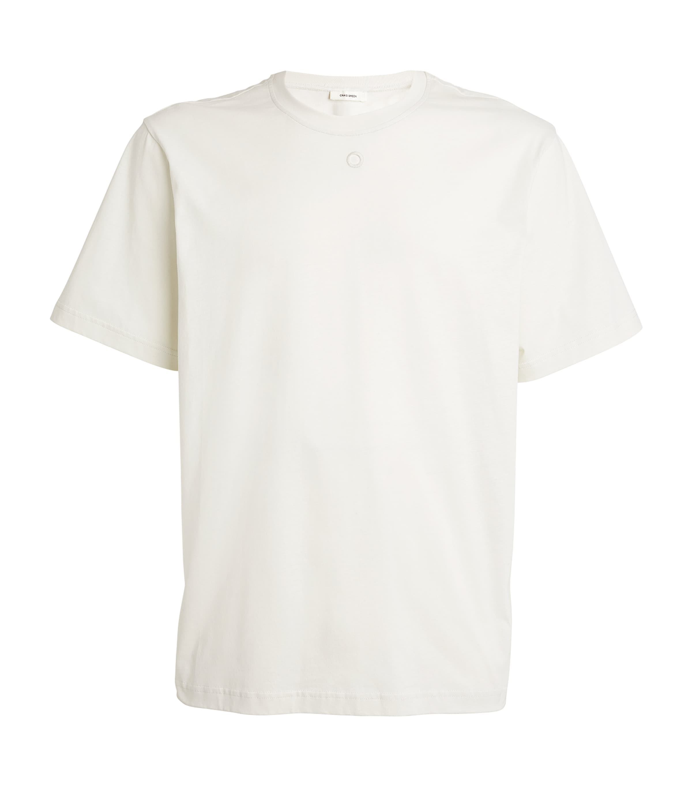 Shop Craig Green Hole-detail T-shirt In Ivory