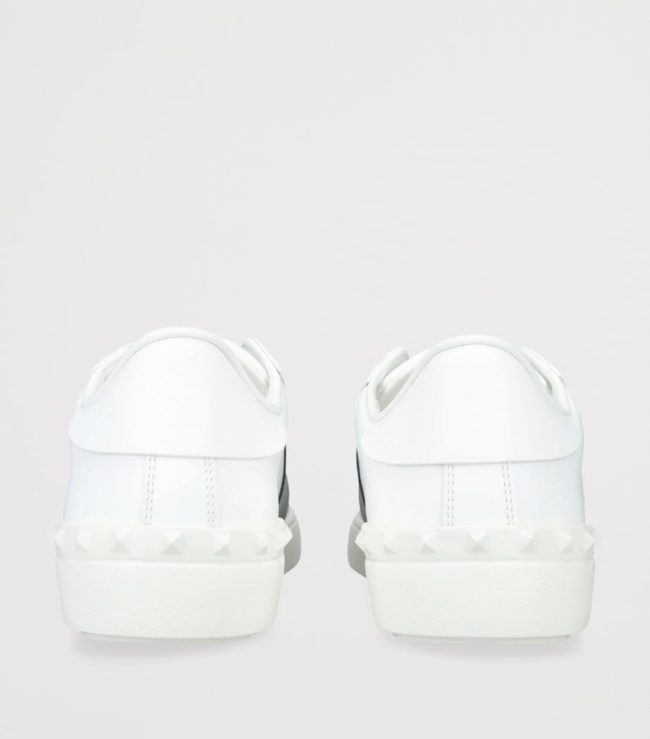 Leather Open Sneakers WHITE/NAVY Image 2