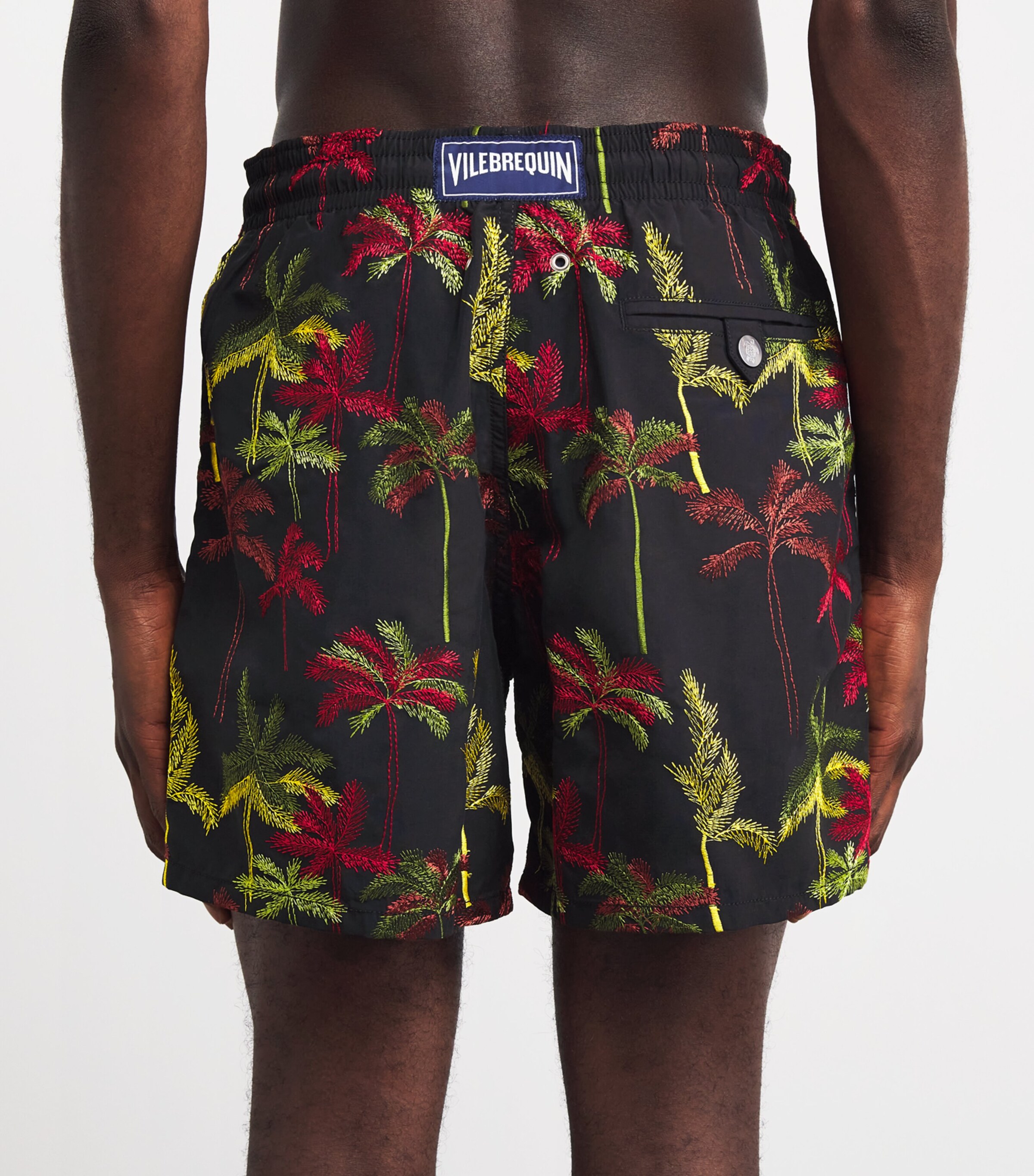 Palm Embroidery Mistral Swim Shorts 990 BLACK Image 4