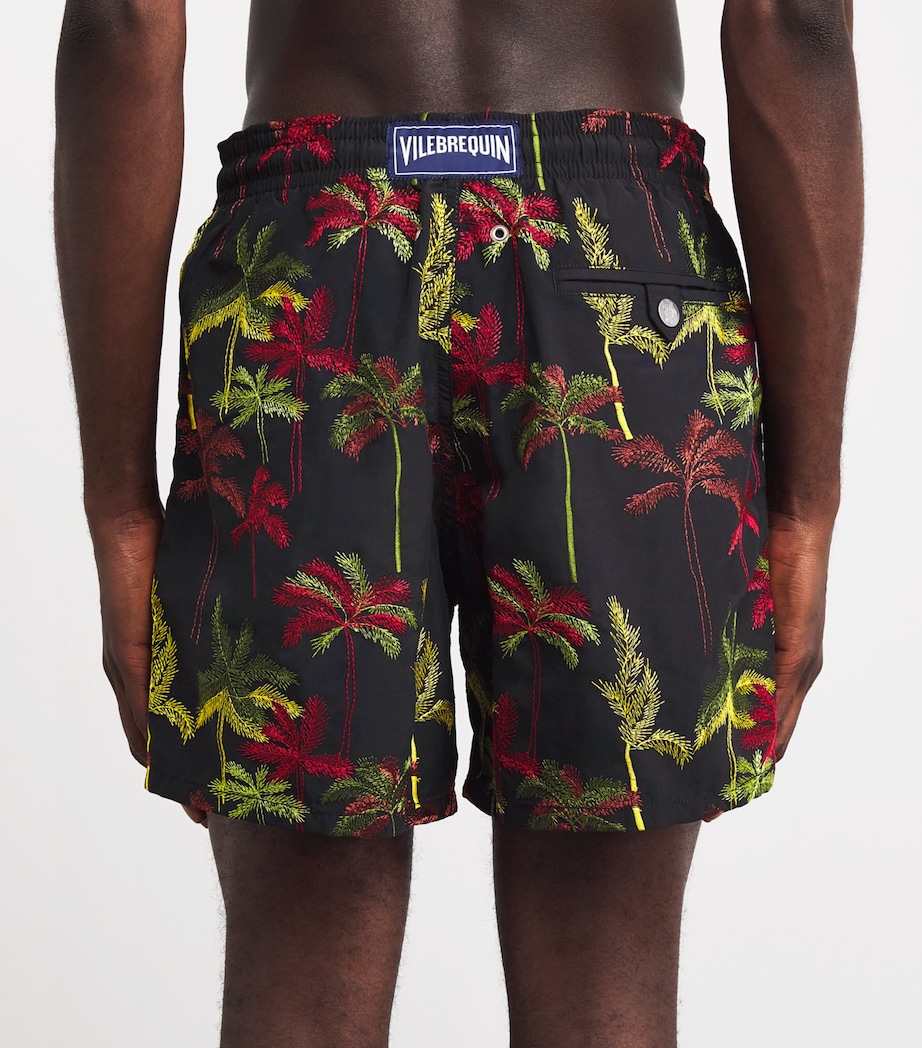 Palm Embroidery Mistral Swim Shorts 990 BLACK Image 4