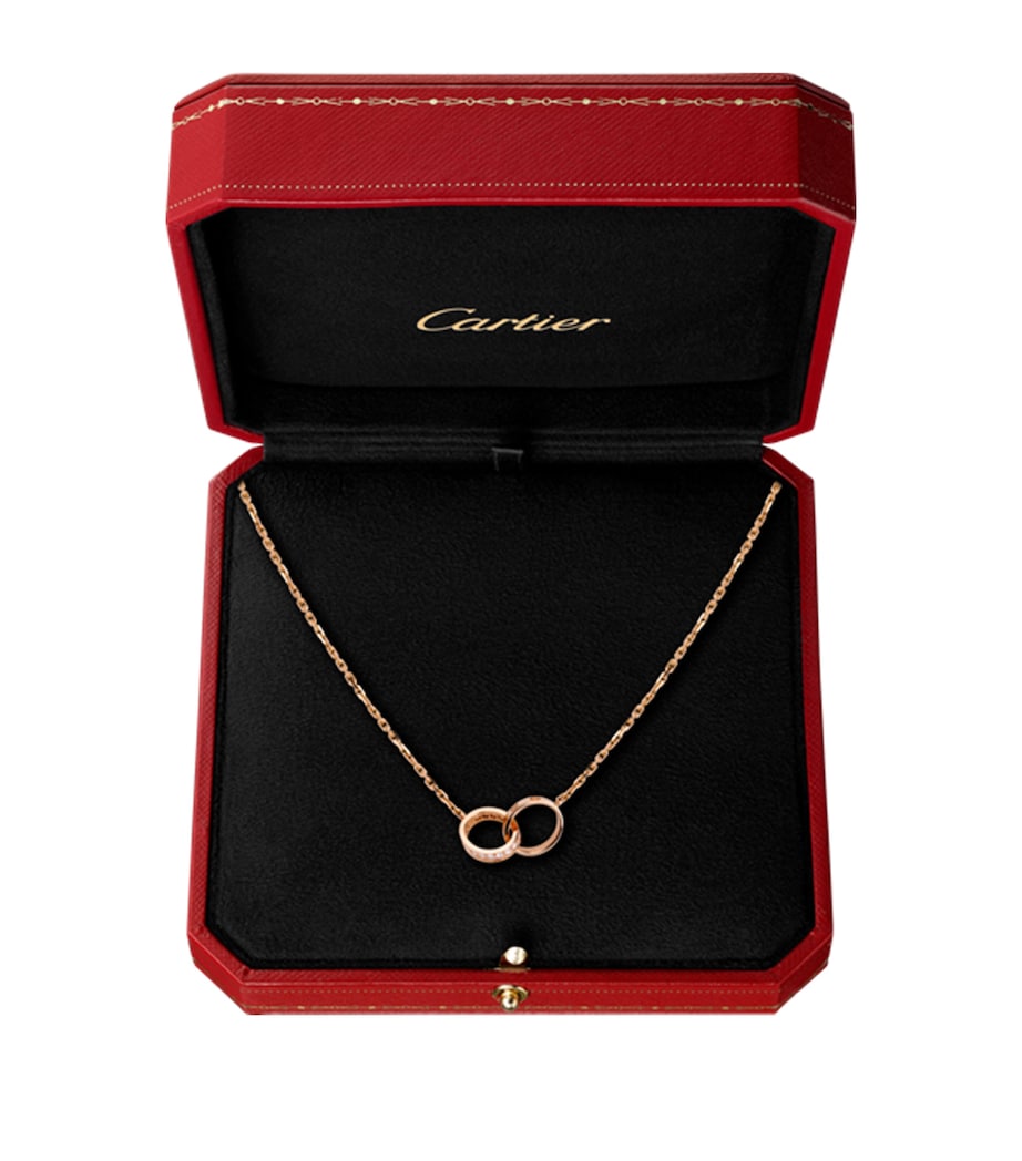 Rose Gold and Diamond LOVE Necklace ROSE GOLD Image 2