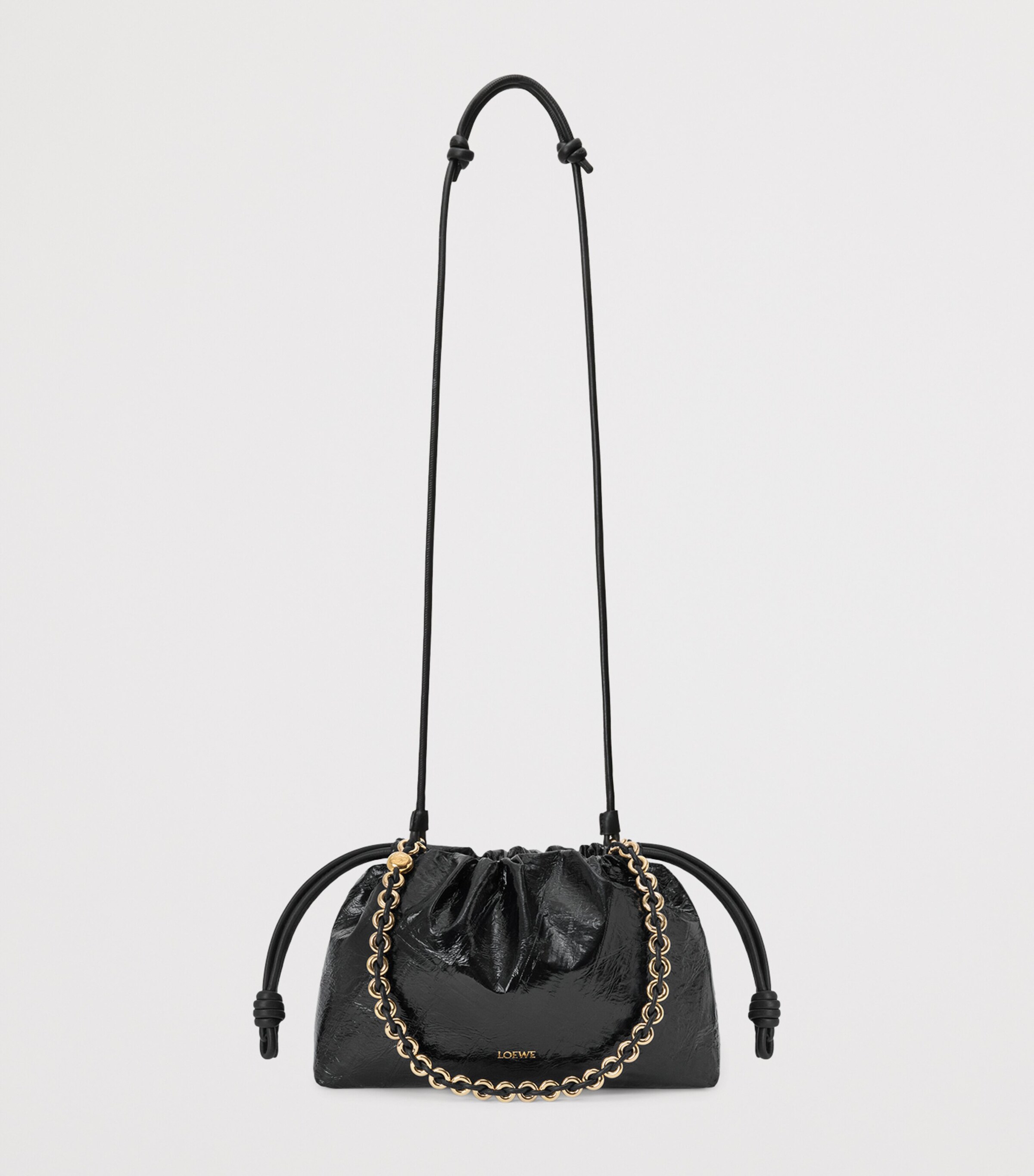 Medium Eel Leather Flamenco Purse BLACK Image 10