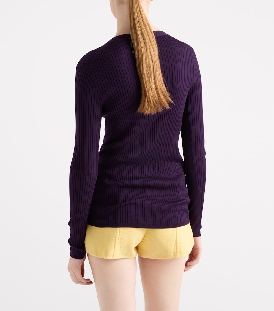 Cotton Slim-Fit Cardigan F0030 Image 5