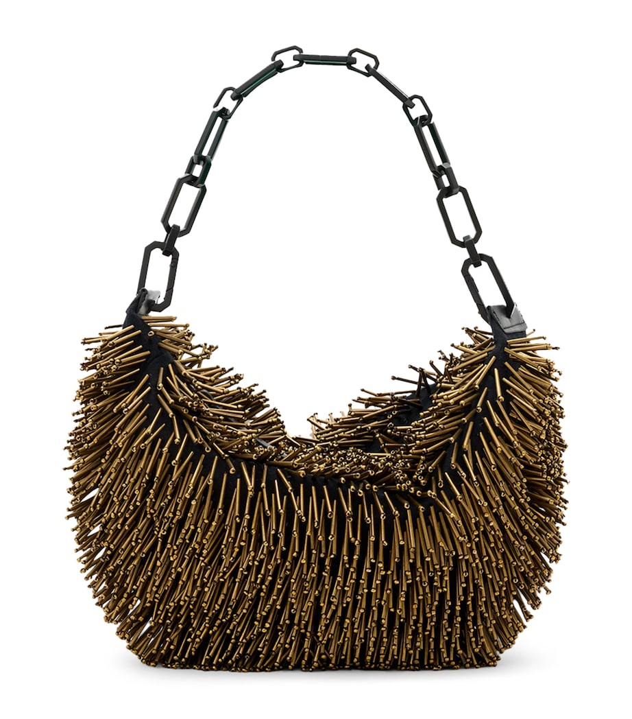 Embellished Madea Shoulder Bag WARM BRASS/BLACK Image 1