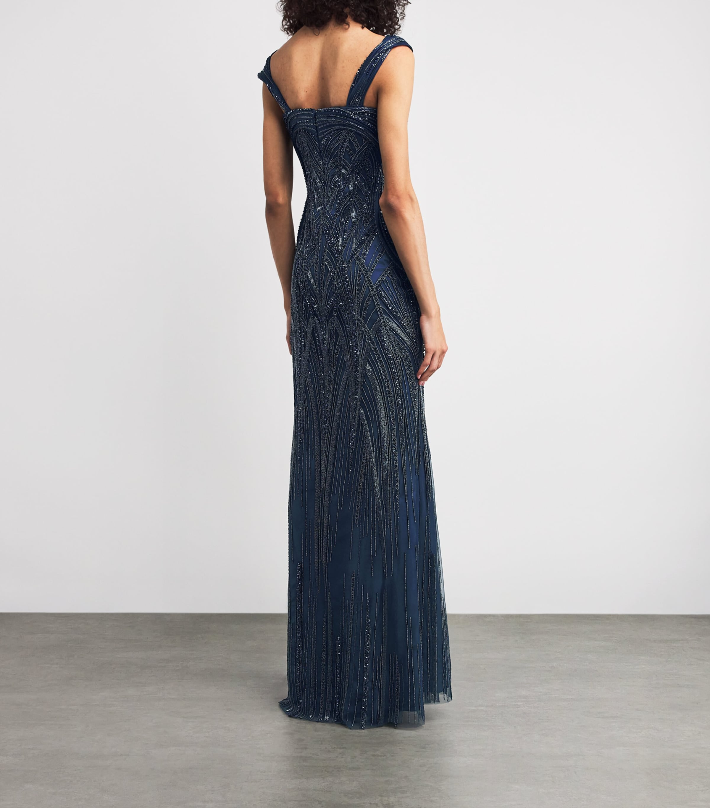 Embellished Orbit Sculpt Gown NIGHT BLUE Image 3