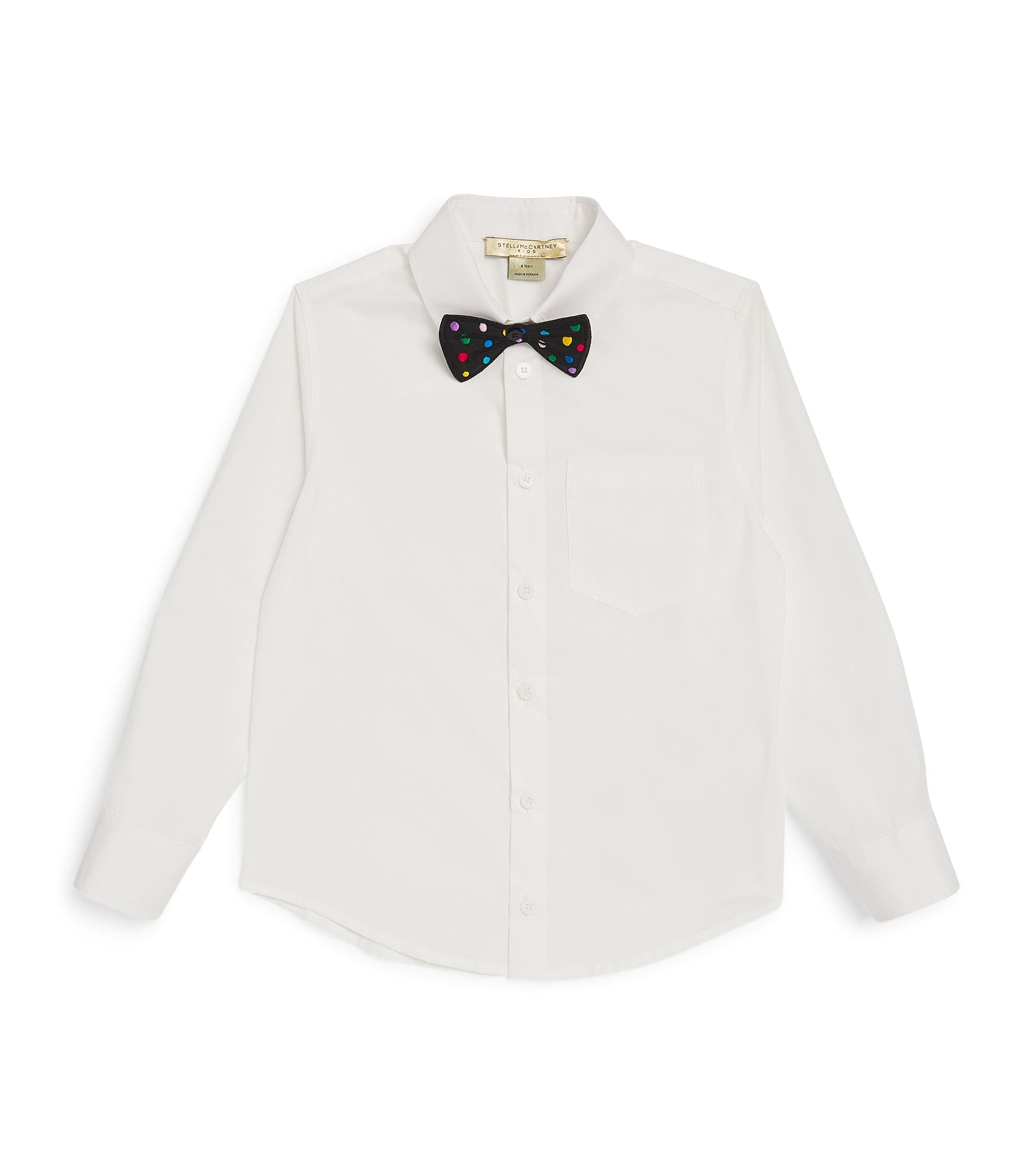 Stella Mccartney Kids' Bow Tie Shirt In White