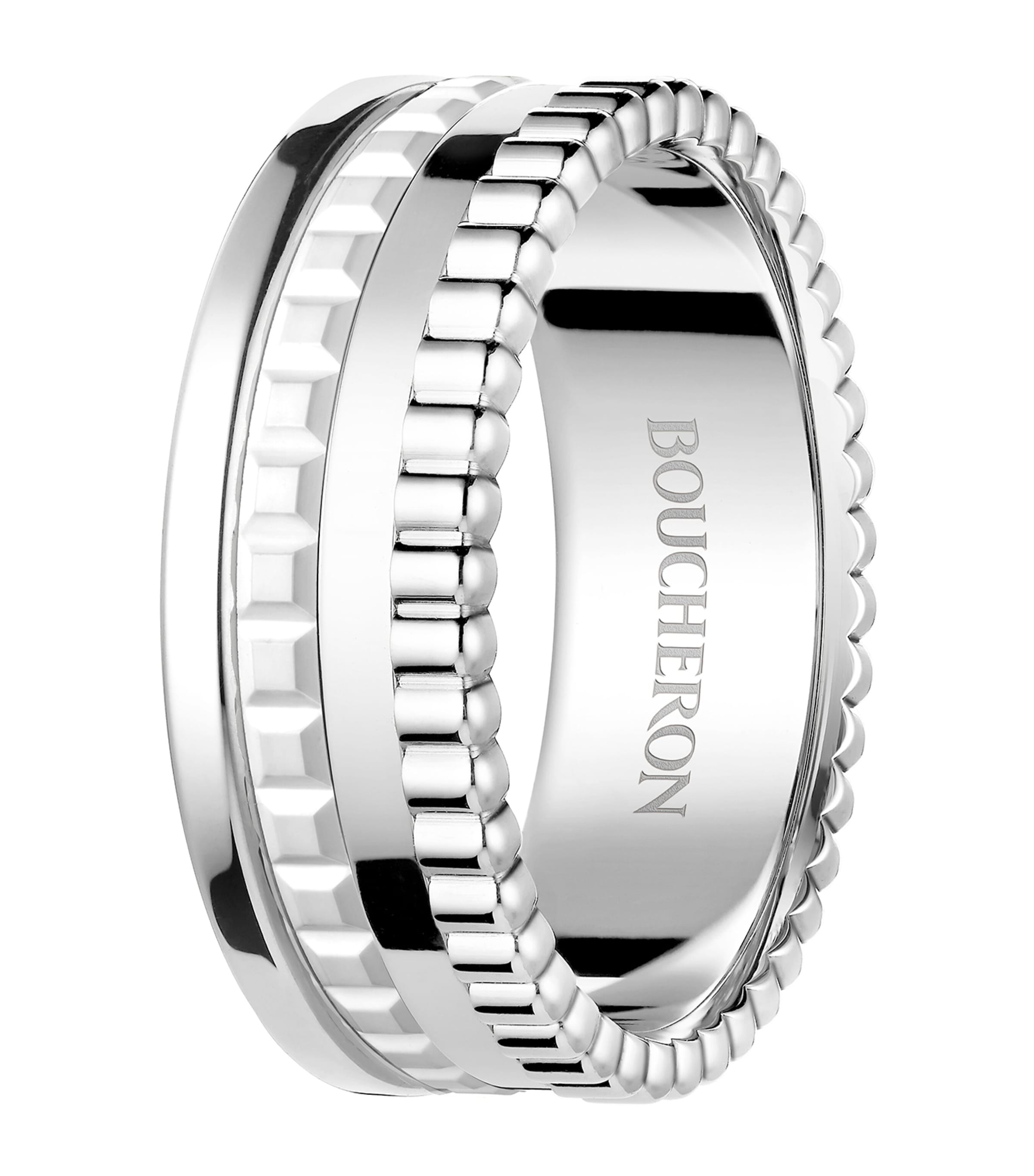 White Gold Quatre Double White Edition Ring WHITE GOLD Image 2