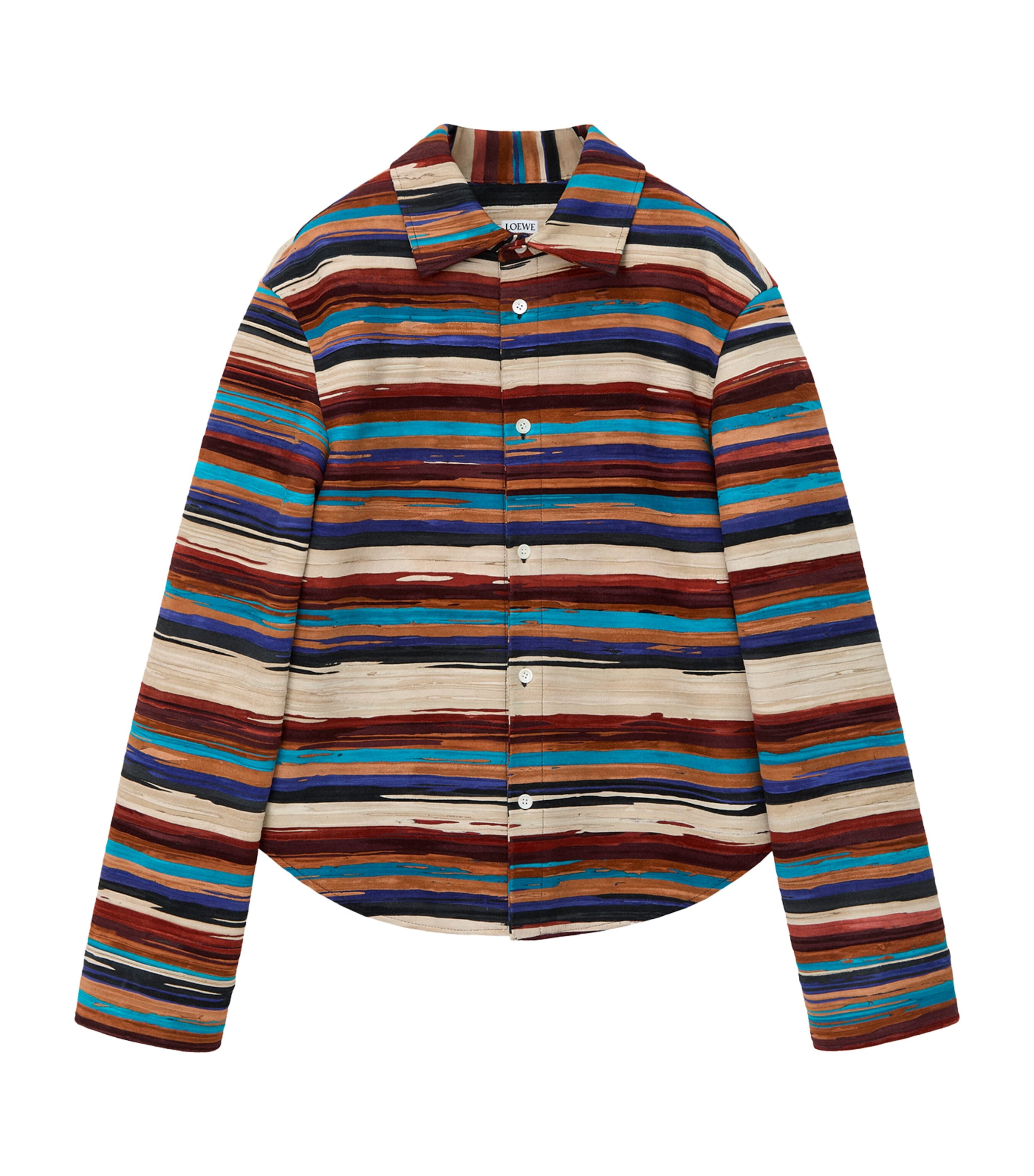 LOEWE Womens Lambskin Painted Overshirt Multicolor/black Image 1